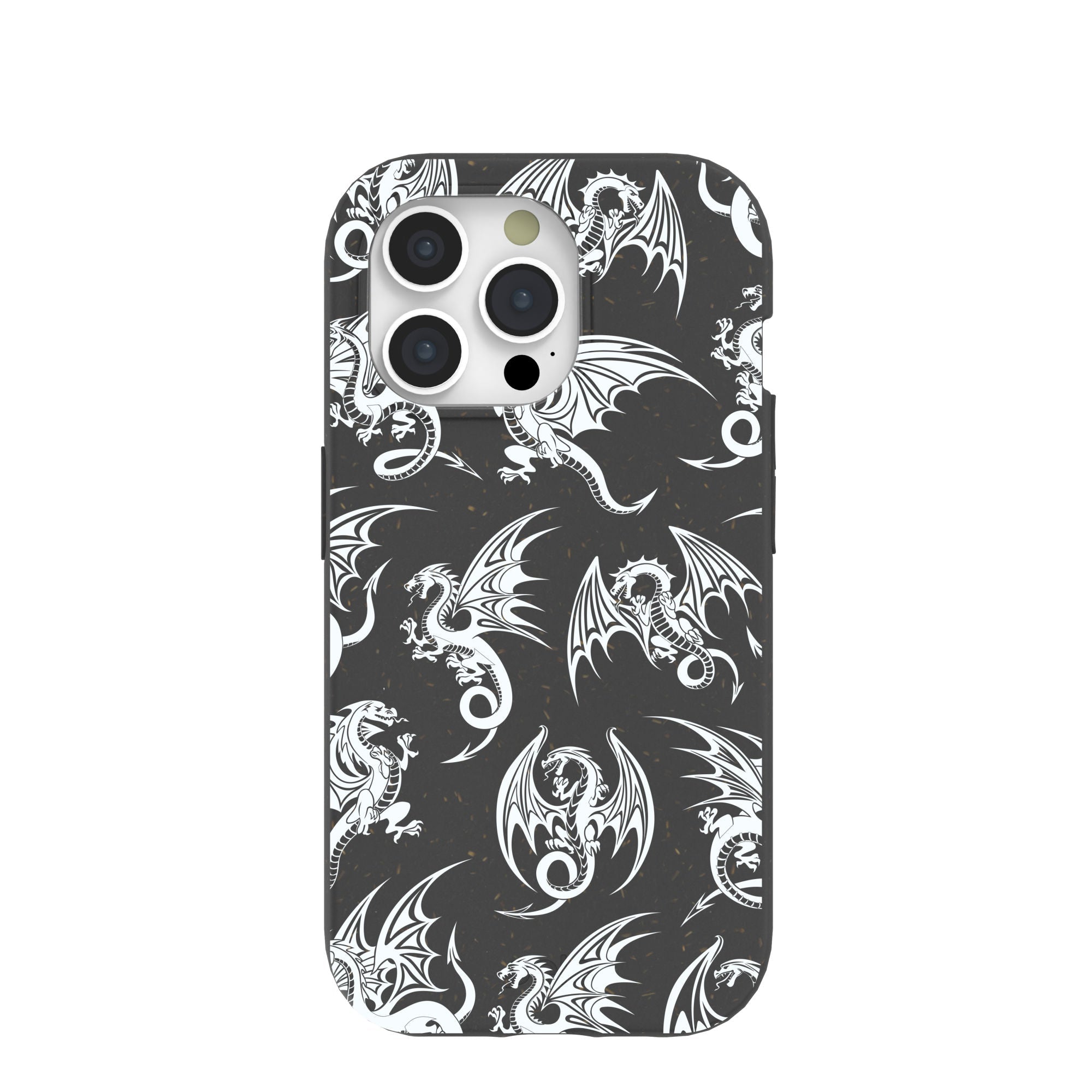 Black Mythical Dragons iPhone 15 Pro Case Refurbished - Pela Case refurbished available on Cerqular