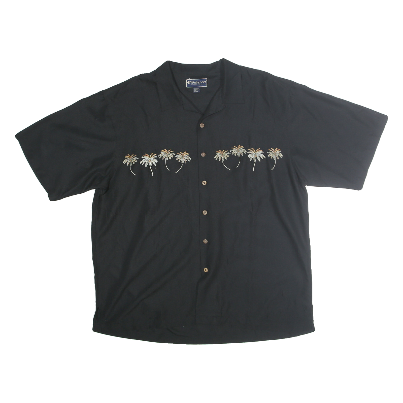 Buy WEEKENDER Mens Black Shirt XL Palm Tree Embroidered Casual Button Shirt Refurbished - $16.89 WEEKENDER Mens Black Shirt XL Palm Tree Embroidered Casual Button Shirt Refurbished - N/A refurbished available on Cerqular