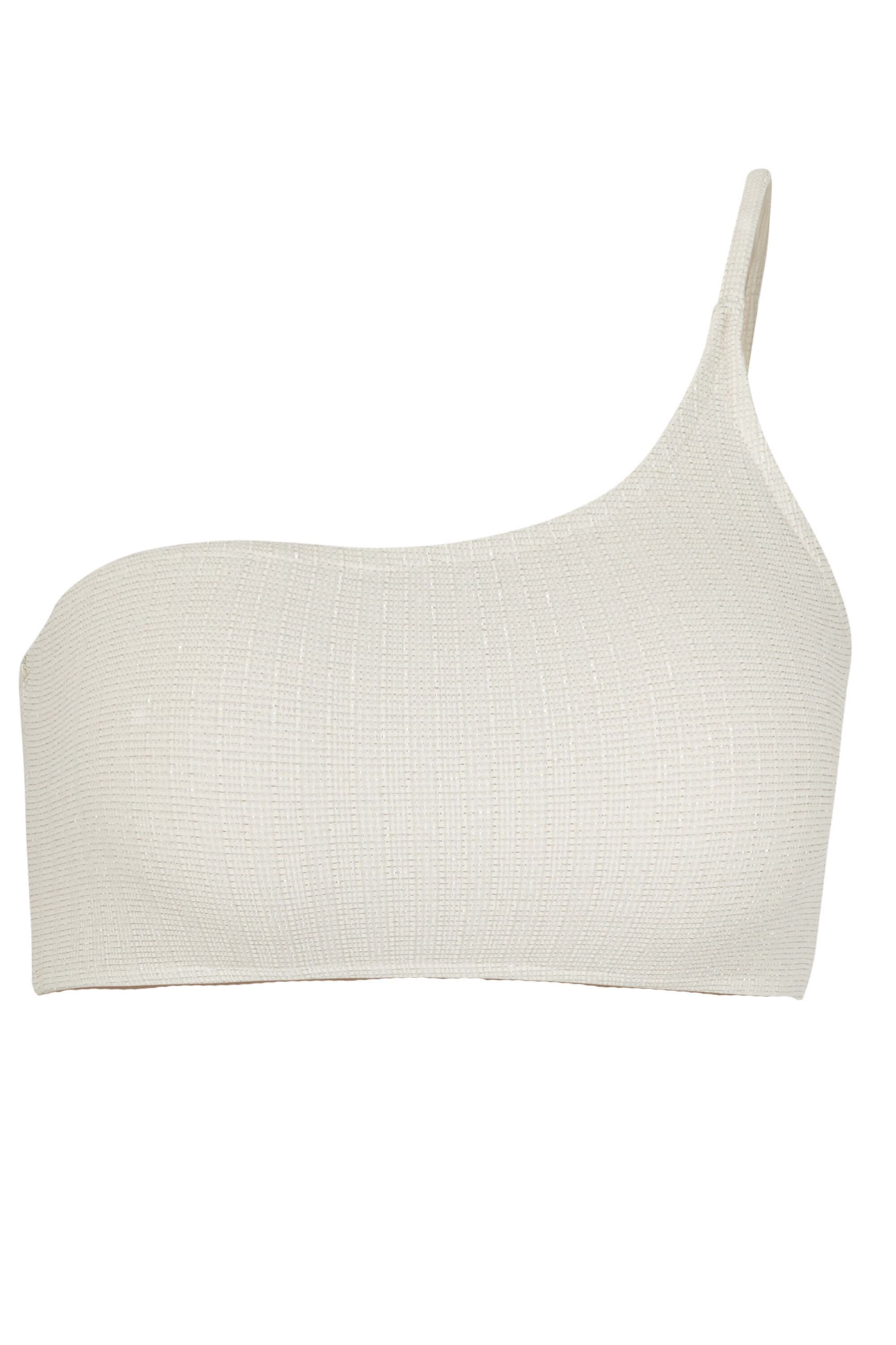 Buy Serena One Shoulder Bikini Top Platinum | Size: Medium Refurbished - $90.00 Serena One Shoulder Bikini Top Platinum | Size: Medium Refurbished - Sauipe Swim refurbished available on Cerqular