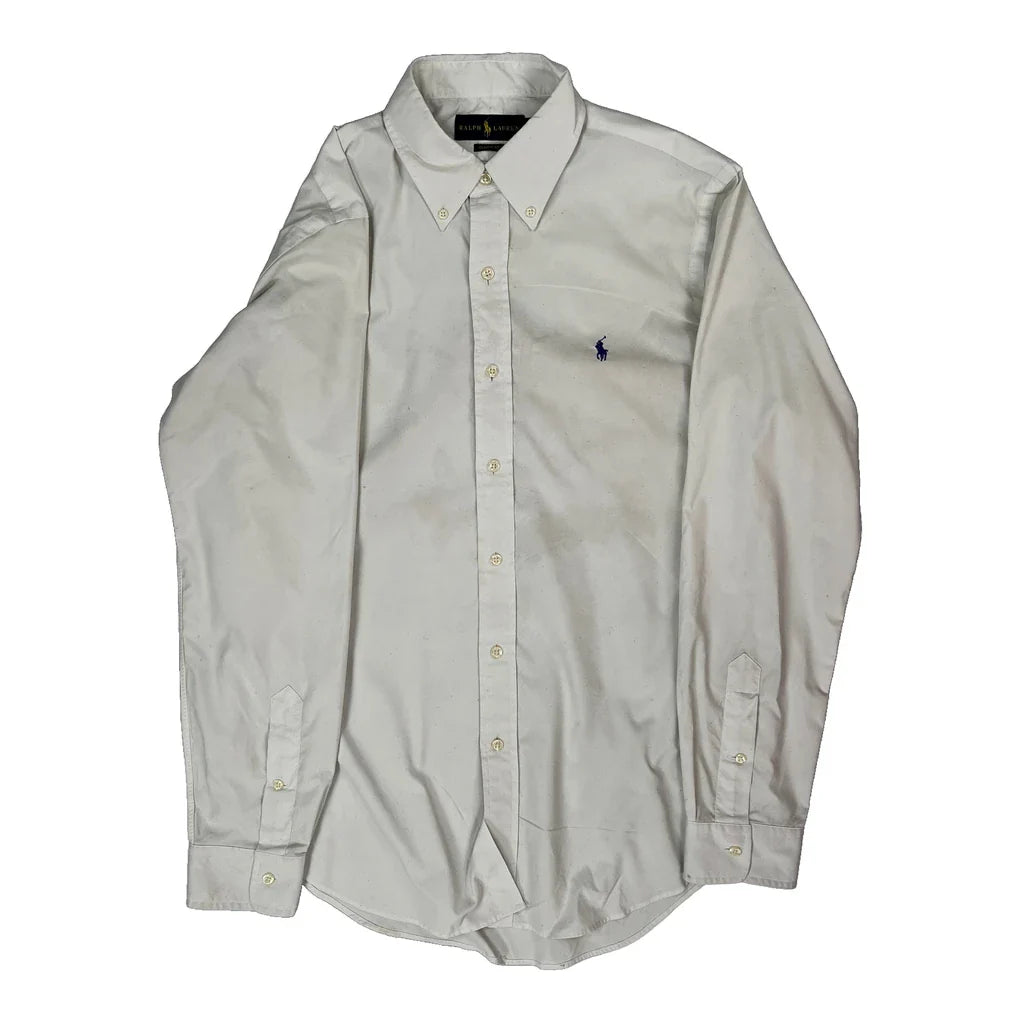 Buy Ralph Lauren Shirt - Medium White Cotton Refurbished - $38.85 Ralph Lauren Shirt - Medium White Cotton Refurbished - Thrifted (note: this is a term often used to describe second- refurbished available on Cerqular