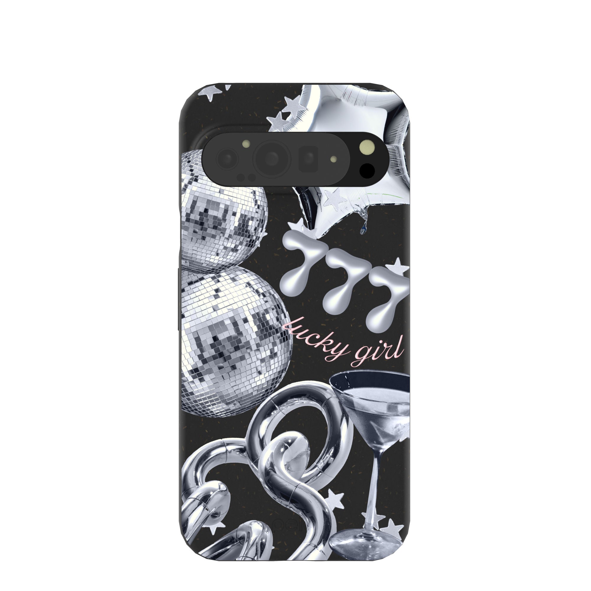 Black Cosmic Luck Google Pixel 9 Pro XL Case Refurbished - Pela Case refurbished available on Cerqular