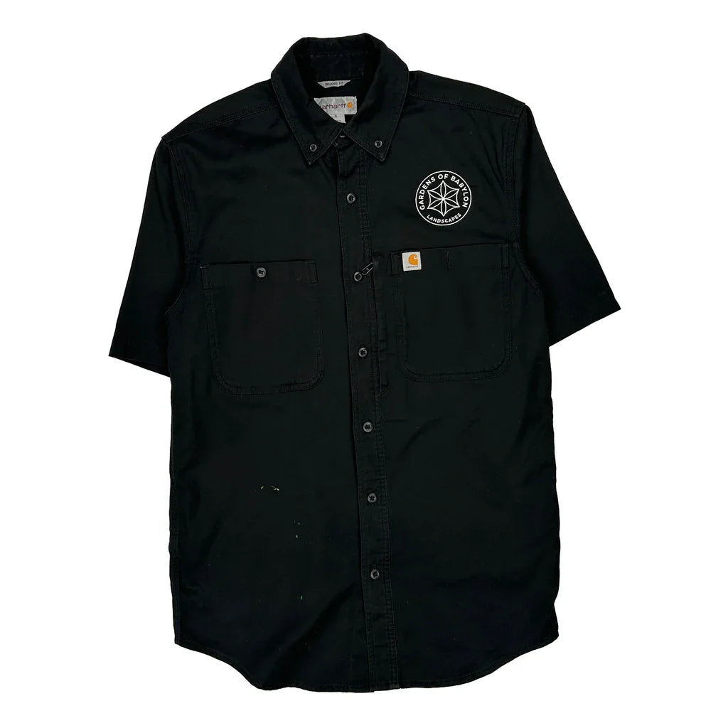 Buy Carhartt Short Sleeve Shirt - Small Black Cotton Refurbished - $46.89 Carhartt Short Sleeve Shirt - Small Black Cotton Refurbished - Thrifted (note: this is a term often used to describe second- refurbished available on Cerqular