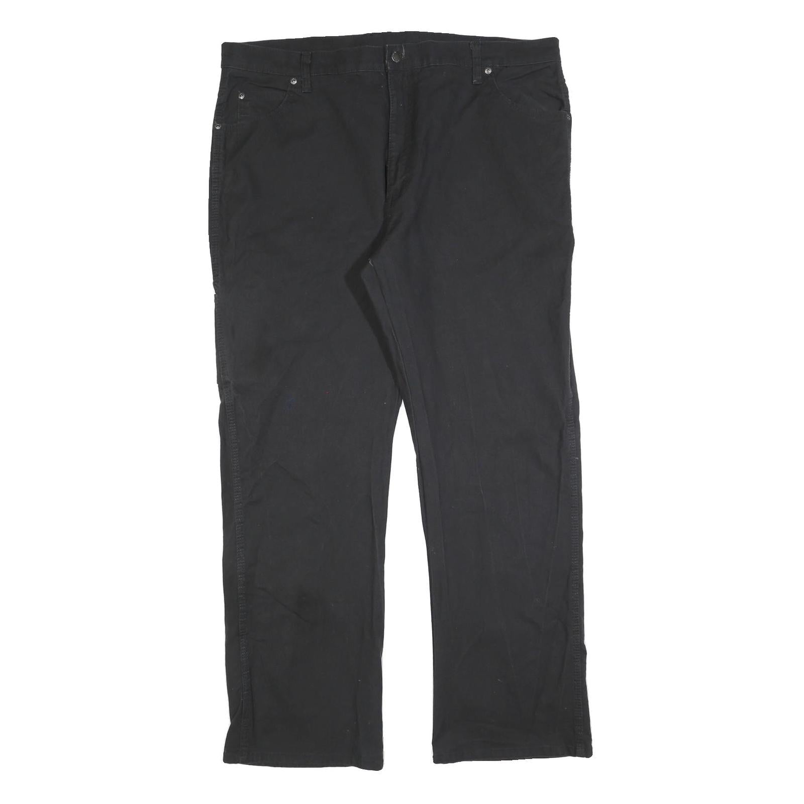 DICKIES Mens Regular Fit Black Cotton Blend Straight Leg Trousers W40 L32 Refurbished - N/A refurbished available on Cerqular