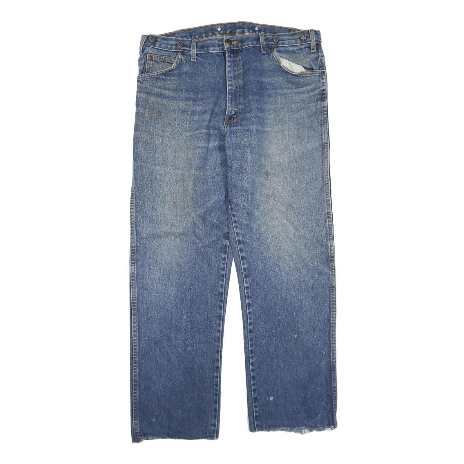 DICKIES Mens Regular Blue Denim Cotton Blend Jeans W38 L30 Zip Casual Workwear Refurbished - N/A refurbished available on Cerqular