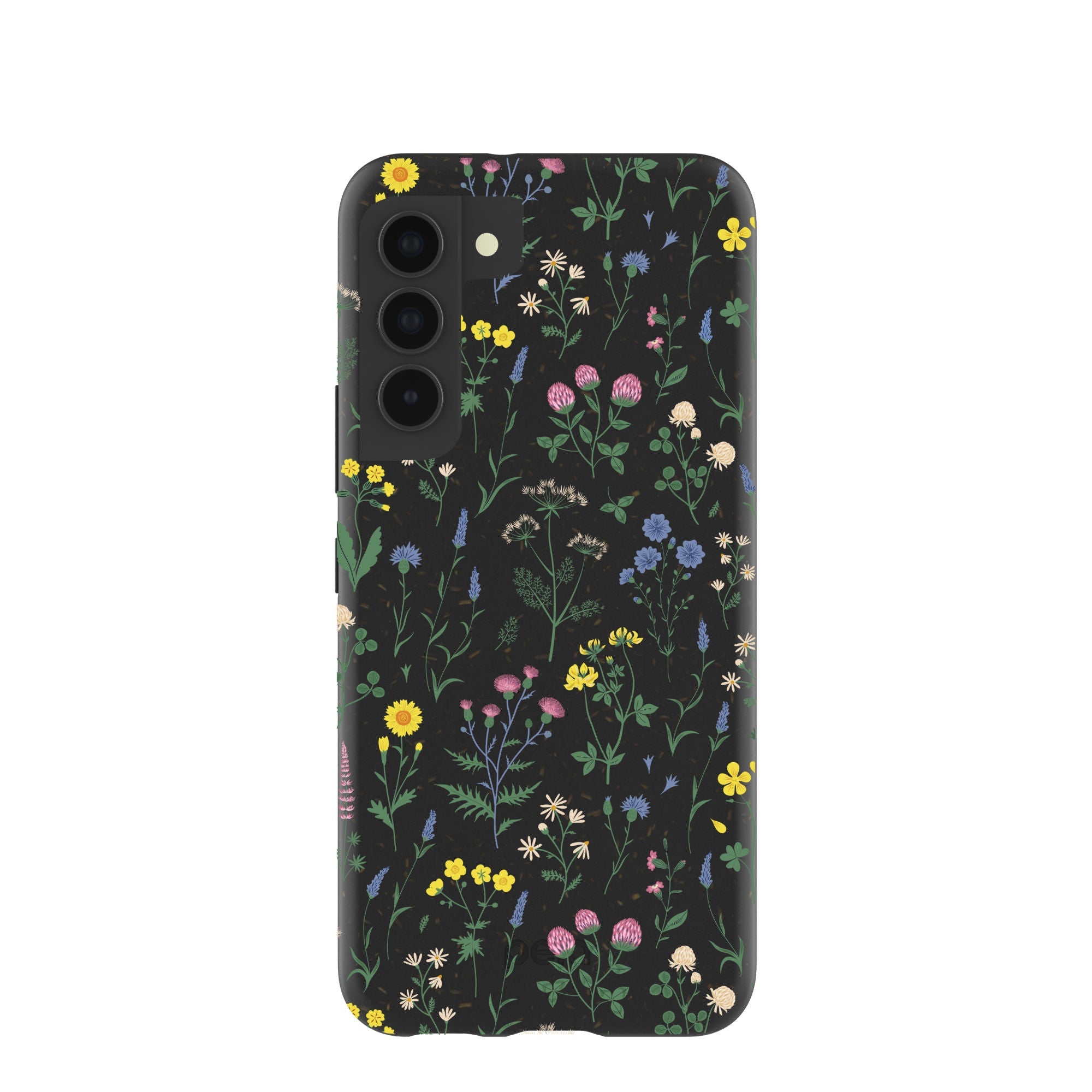Black Shadow Blooms Samsung Galaxy S22 Case Refurbished - Pela Case refurbished available on Cerqular