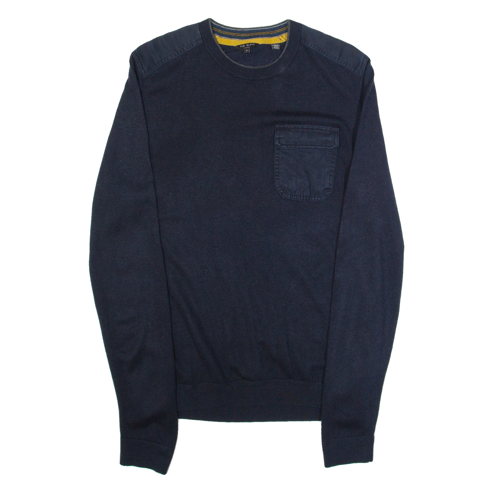TED BAKER Mens Jumper Blue Tight Knit XL Refurbished - N/A refurbished available on Cerqular