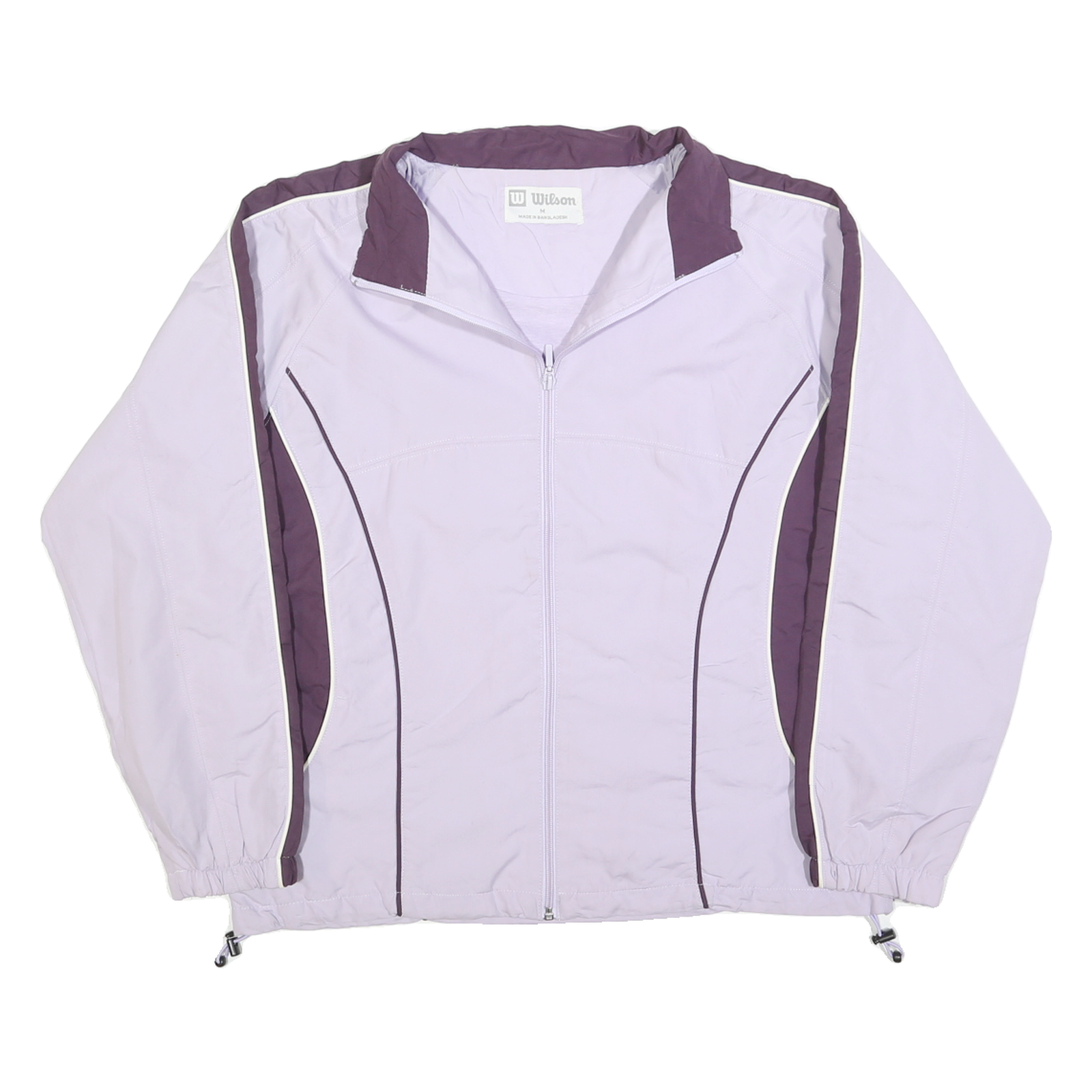 WILSON Womens Purple Zip Jacket M Polyester Lightweight Sportswear Refurbished - N/A refurbished available on Cerqular