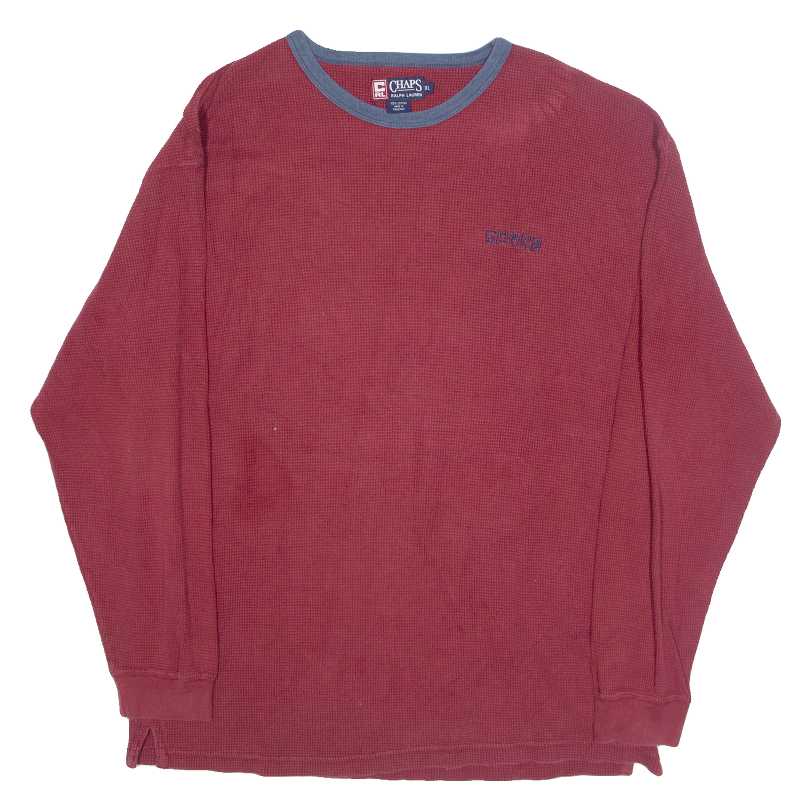 Buy CHAPS RALPH LAUREN Waffle Knit Mens T-Shirt Maroon Long Sleeve 90s XL Refurbished - $37.69 CHAPS RALPH LAUREN Waffle Knit Mens T-Shirt Maroon Long Sleeve 90s XL Refurbished - N/A refurbished available on Cerqular