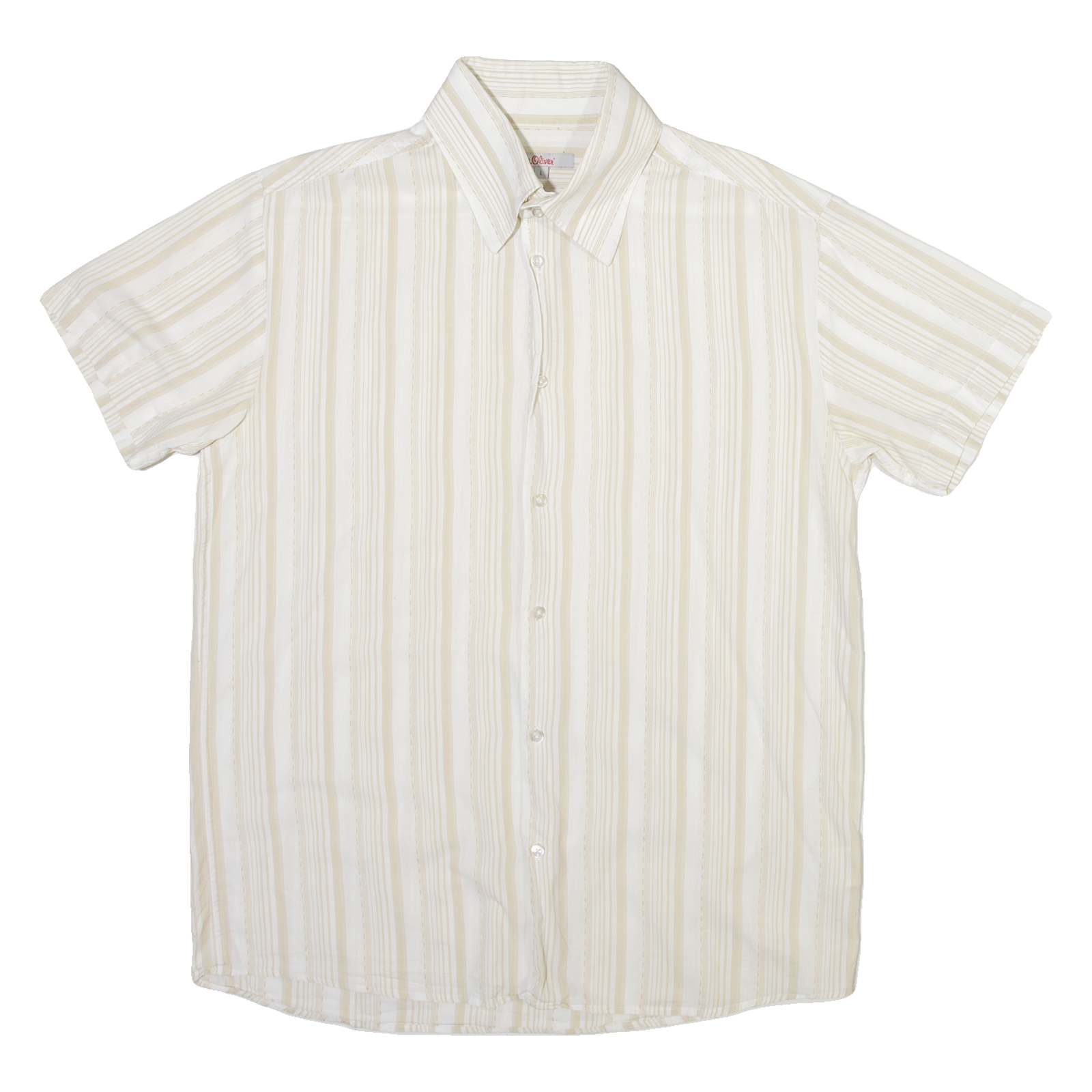 S.OLIVER Mens Shirt White Striped L Refurbished - N/A refurbished available on Cerqular