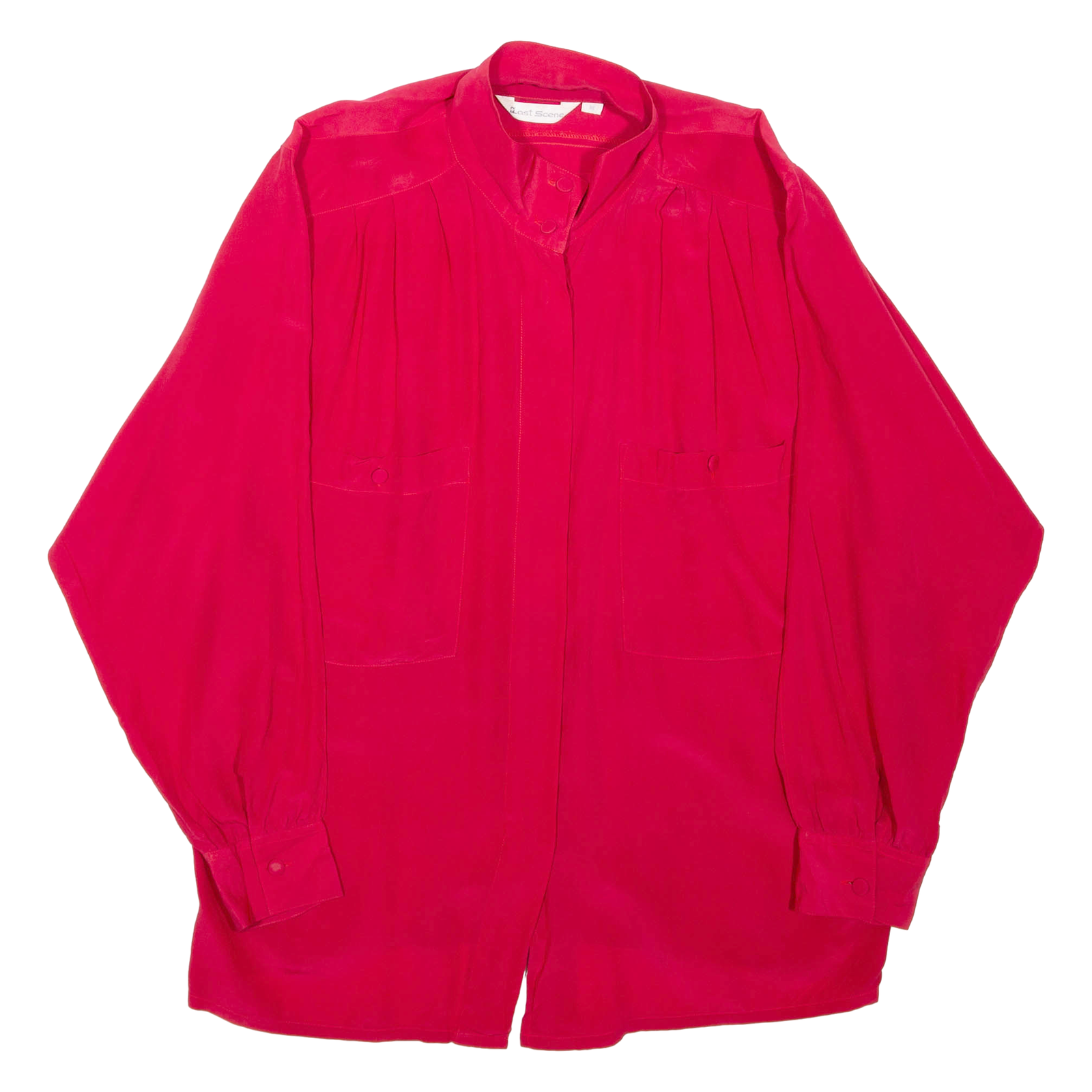 LAST SCENE Womens Shirt Red Collared Long Sleeve M Refurbished - N/A refurbished available on Cerqular