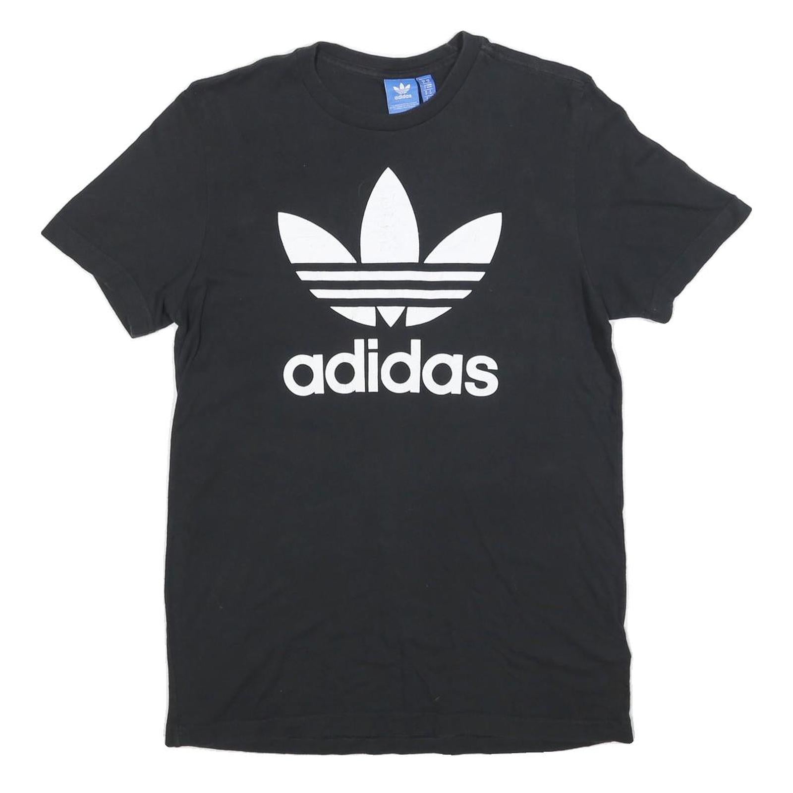 ADIDAS Mens Black Graphic T-Shirt M Short Sleeve Crew Neck Cotton Blend Casual Refurbished - N/A refurbished available on Cerqular