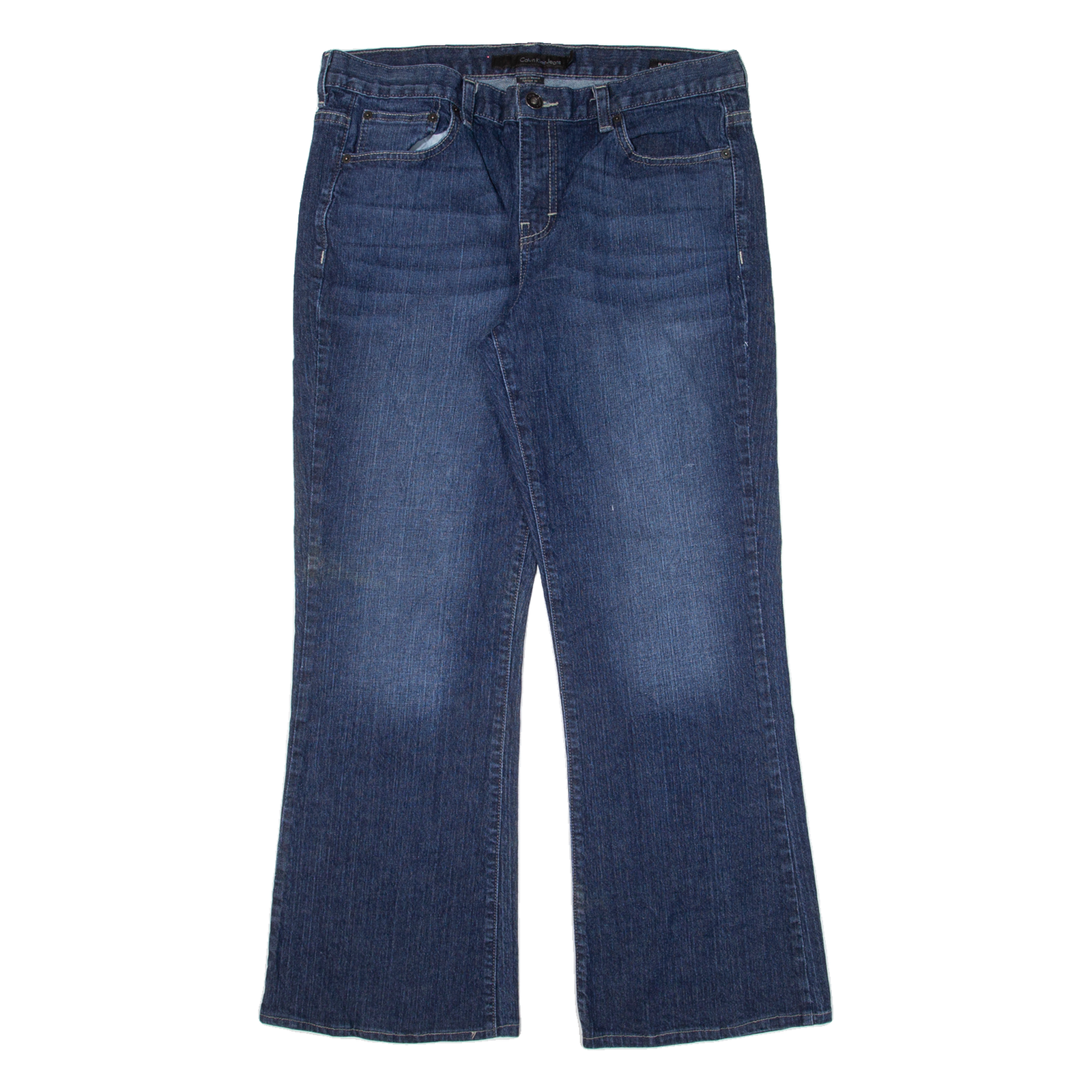 CALVIN KLEIN JEANS Womens Jeans Blue Regular Flared W34 L28 Refurbished - N/A refurbished available on Cerqular