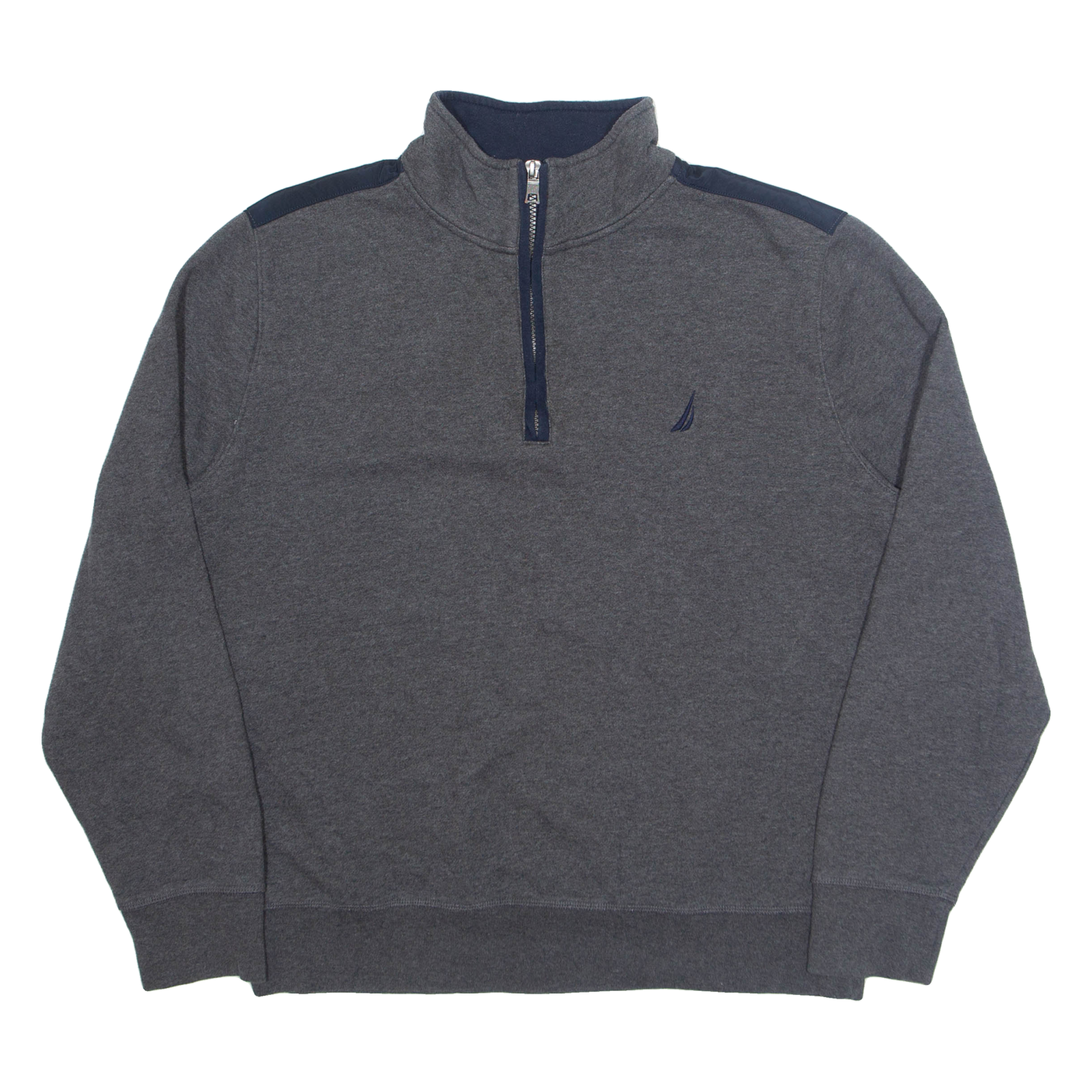 NAUTICA Mens Sweatshirt Grey 1/4 Zip L Refurbished - N/A refurbished available on Cerqular