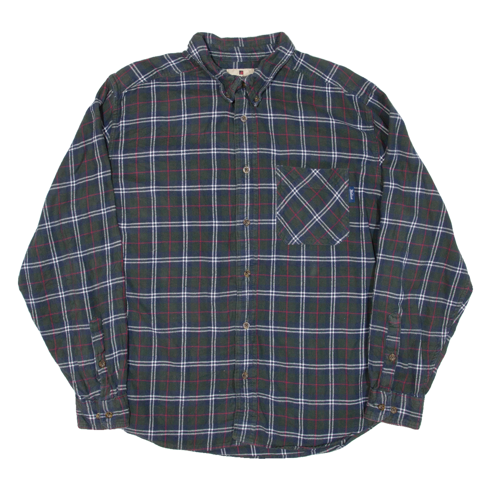 WOOLRICH Mens Flannel Shirt Green Check Long Sleeve XL Refurbished - N/A refurbished available on Cerqular