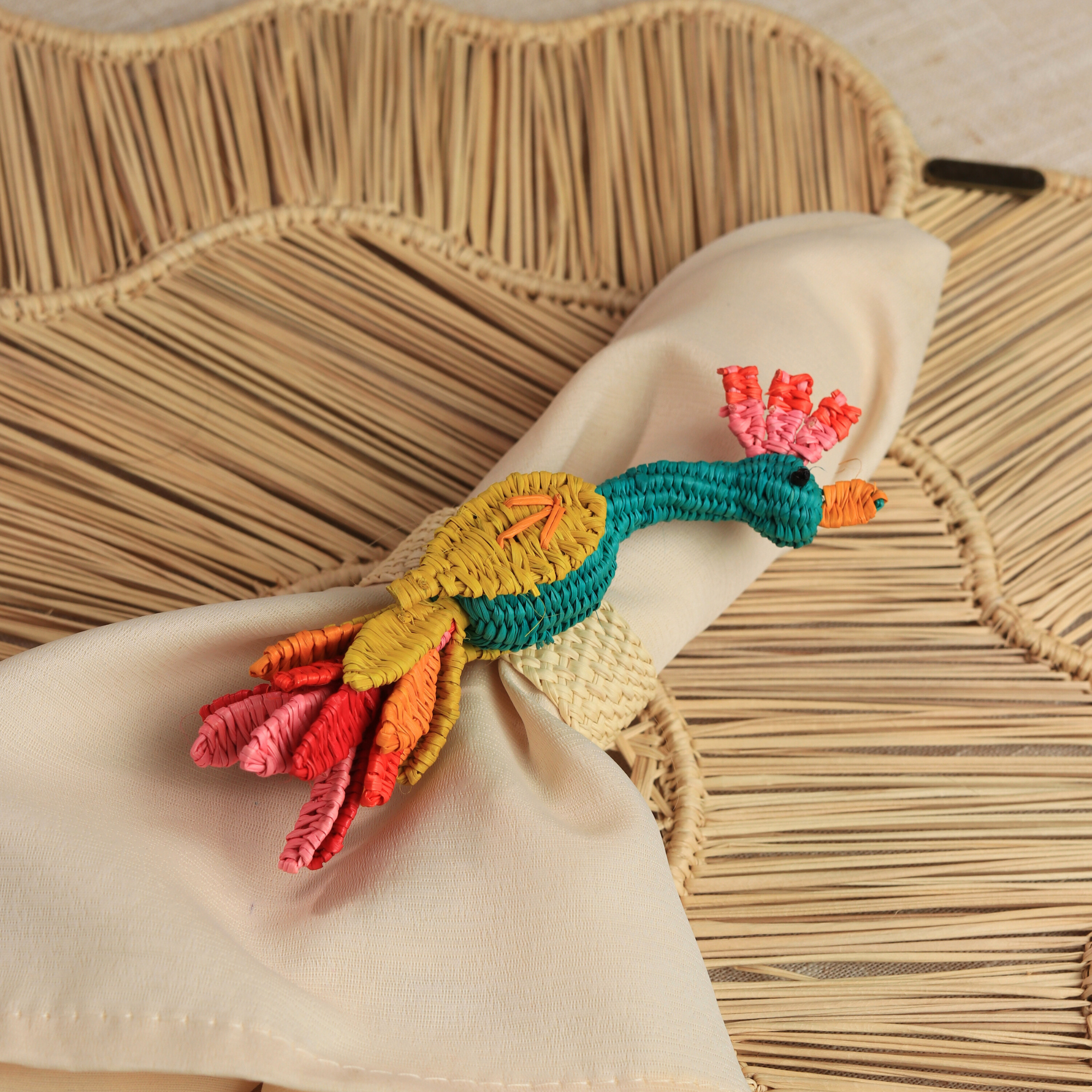 Buy Peacock Napkin Ring Refurbished - $20.00 Peacock Napkin Ring Refurbished - Apalma Handmade refurbished available on Cerqular