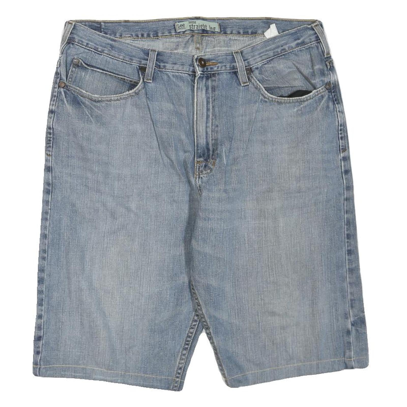 LEE Mens Shorts Blue Denim Straight Leg XL W38 Casual Summer Wear Refurbished - N/A refurbished available on Cerqular