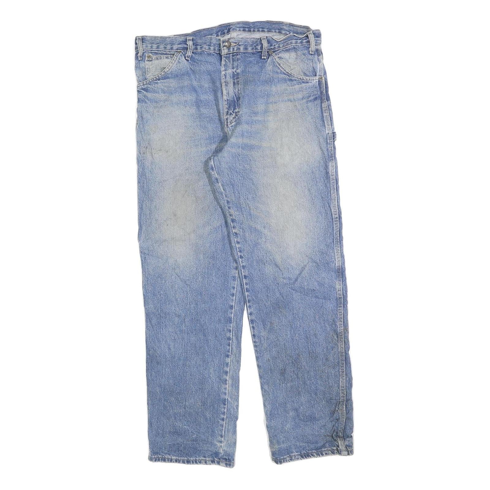 DICKIES Mens Jeans Blue Relaxed Loose Denim Light W38 L32 Workwear Utility Refurbished - N/A refurbished available on Cerqular
