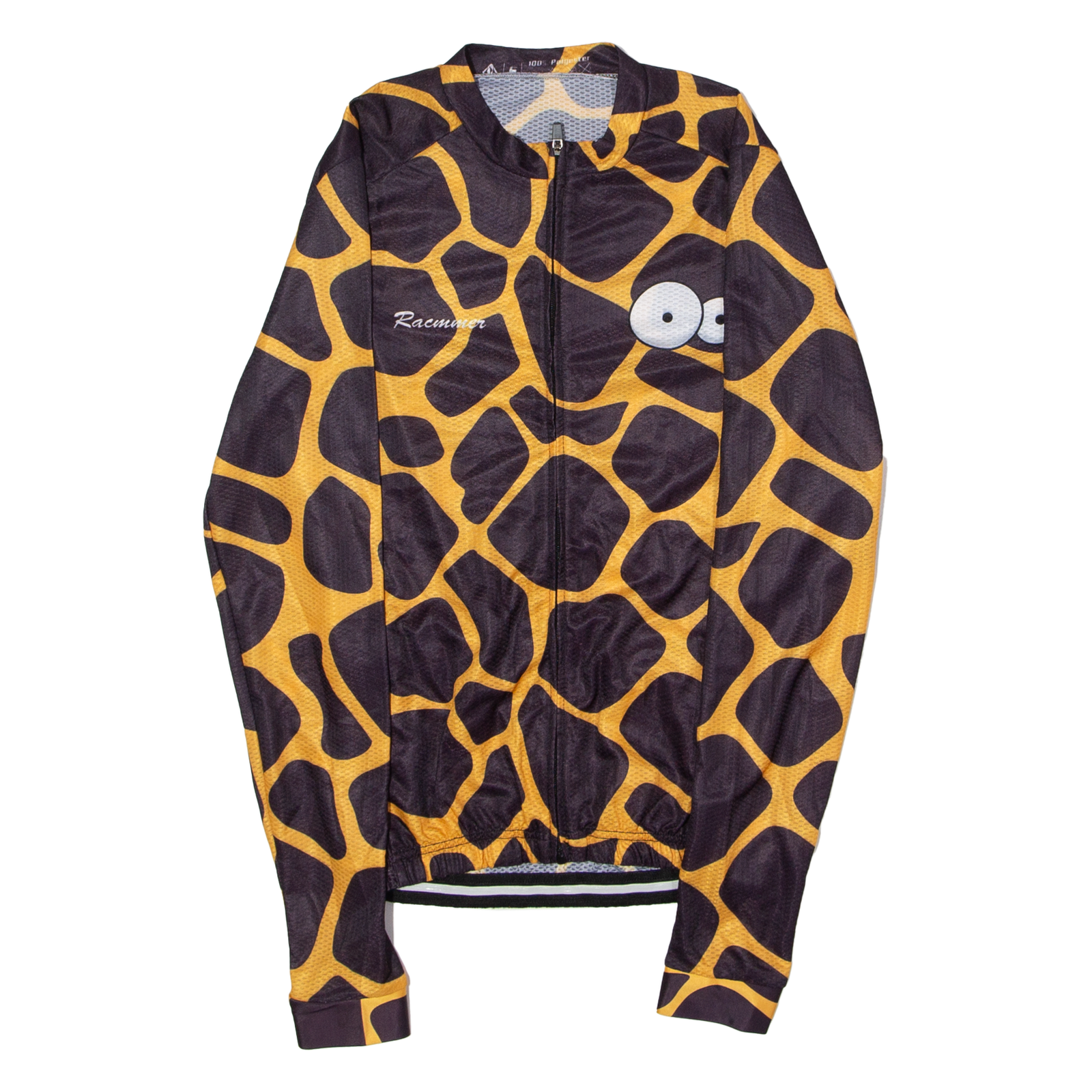 RACMMER Giraffe Print Full Zip Cycling Womens Jersey Brown Long Sleeve S Refurbished - N/A refurbished available on Cerqular