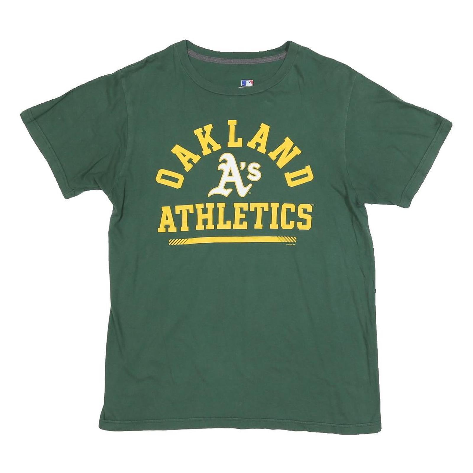 MLB Mens Green Oakland Athletics Graphic T-Shirt M Short Sleeve Crew Neck Refurbished - N/A refurbished available on Cerqular