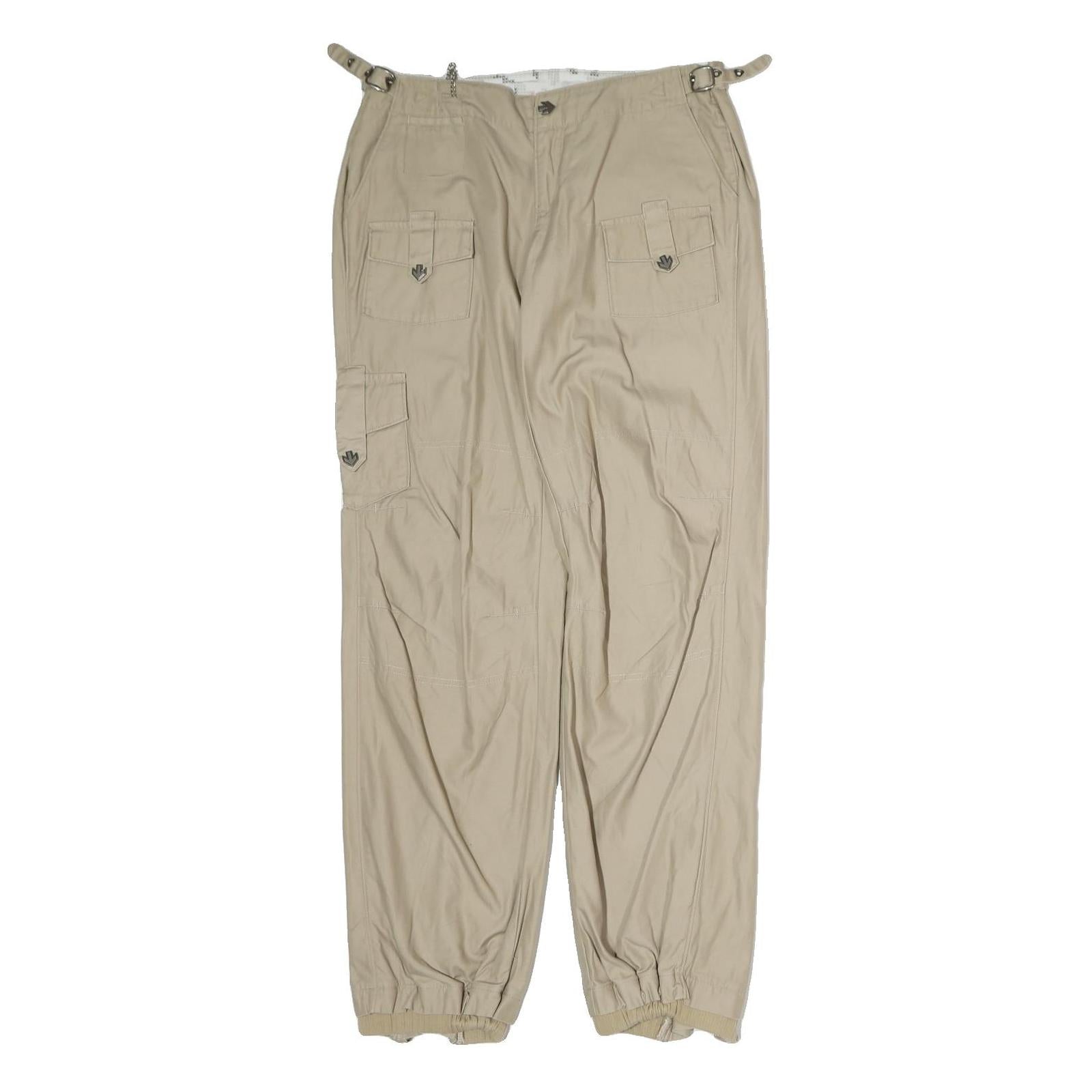 DC Mens Cotton Beige Regular Cargo Trousers W26 L31 Casual Zip Closure Refurbished - N/A refurbished available on Cerqular