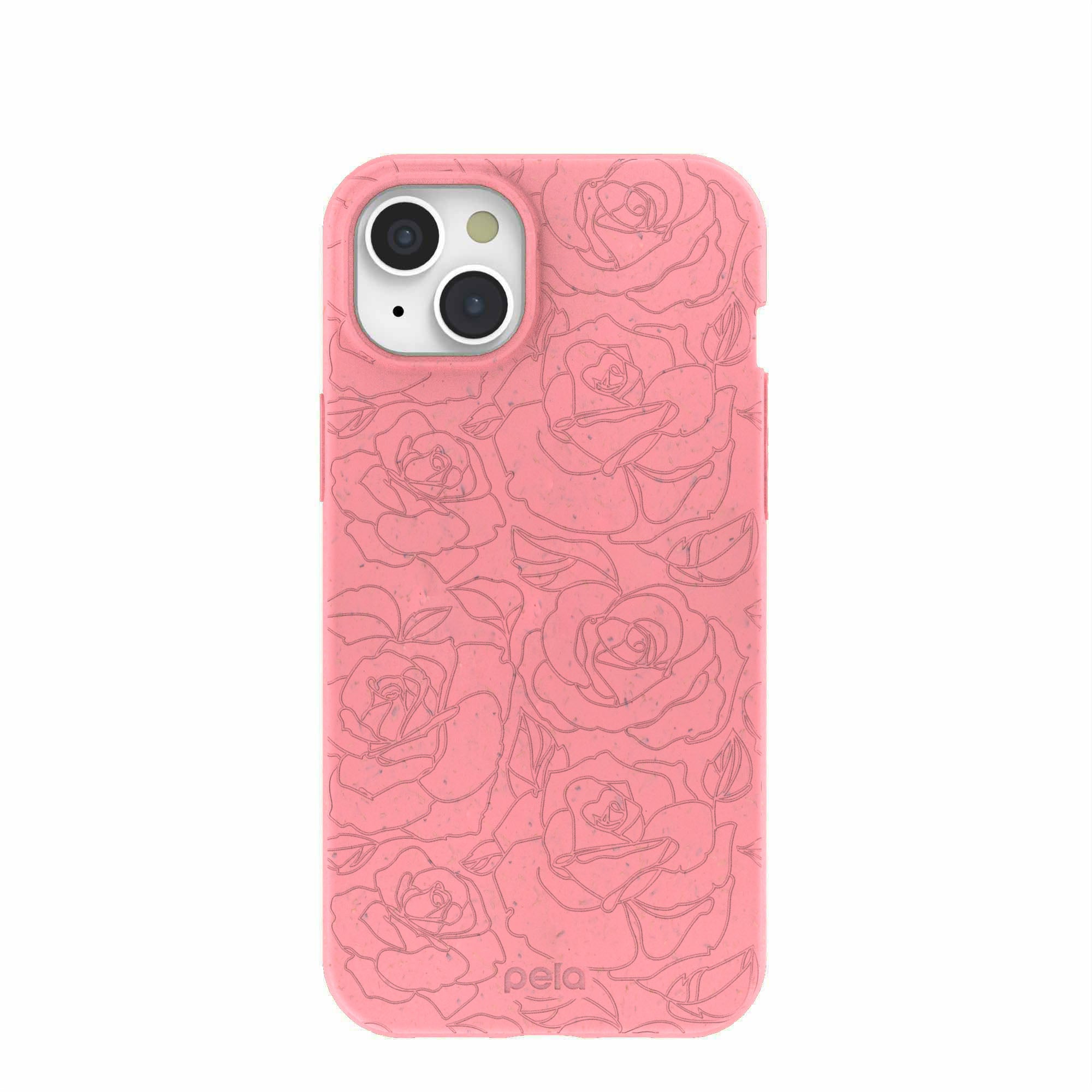 Bubblegum Pink Rosettes iPhone 15 Plus Case Refurbished - Pela Case refurbished available on Cerqular