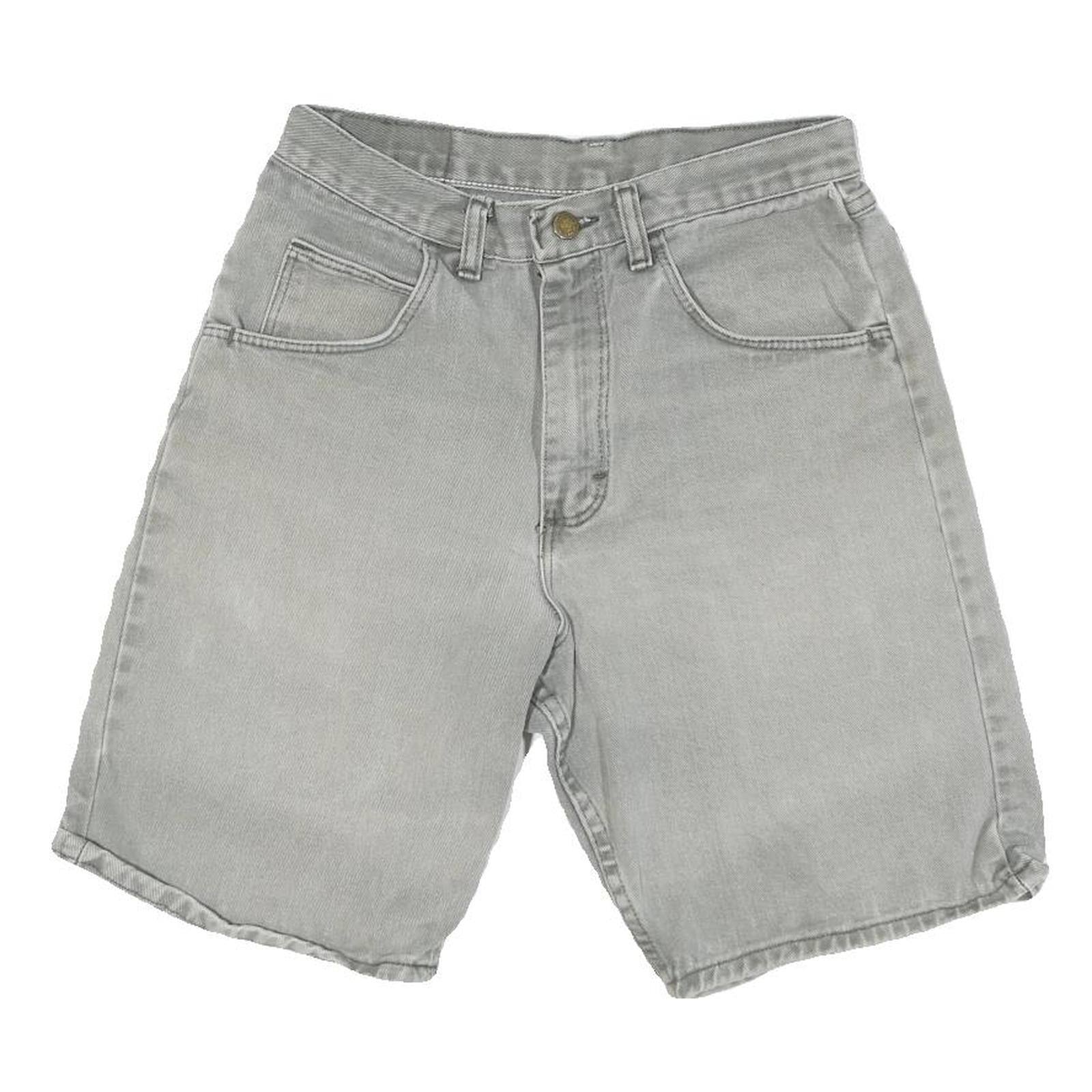 WRANGLER Mens Grey Denim Shorts S W28 Classic Cotton Blend Casual Refurbished - N/A refurbished available on Cerqular