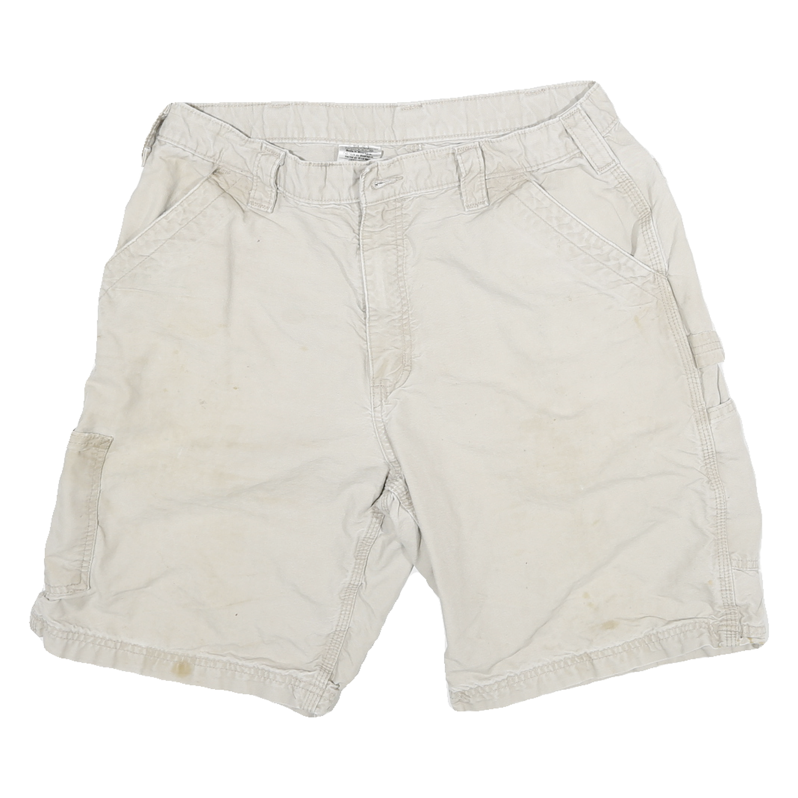 CARHARTT Mens Shorts Beige Casual Cotton Blend L W32 Utility Workwear Refurbished - N/A refurbished available on Cerqular