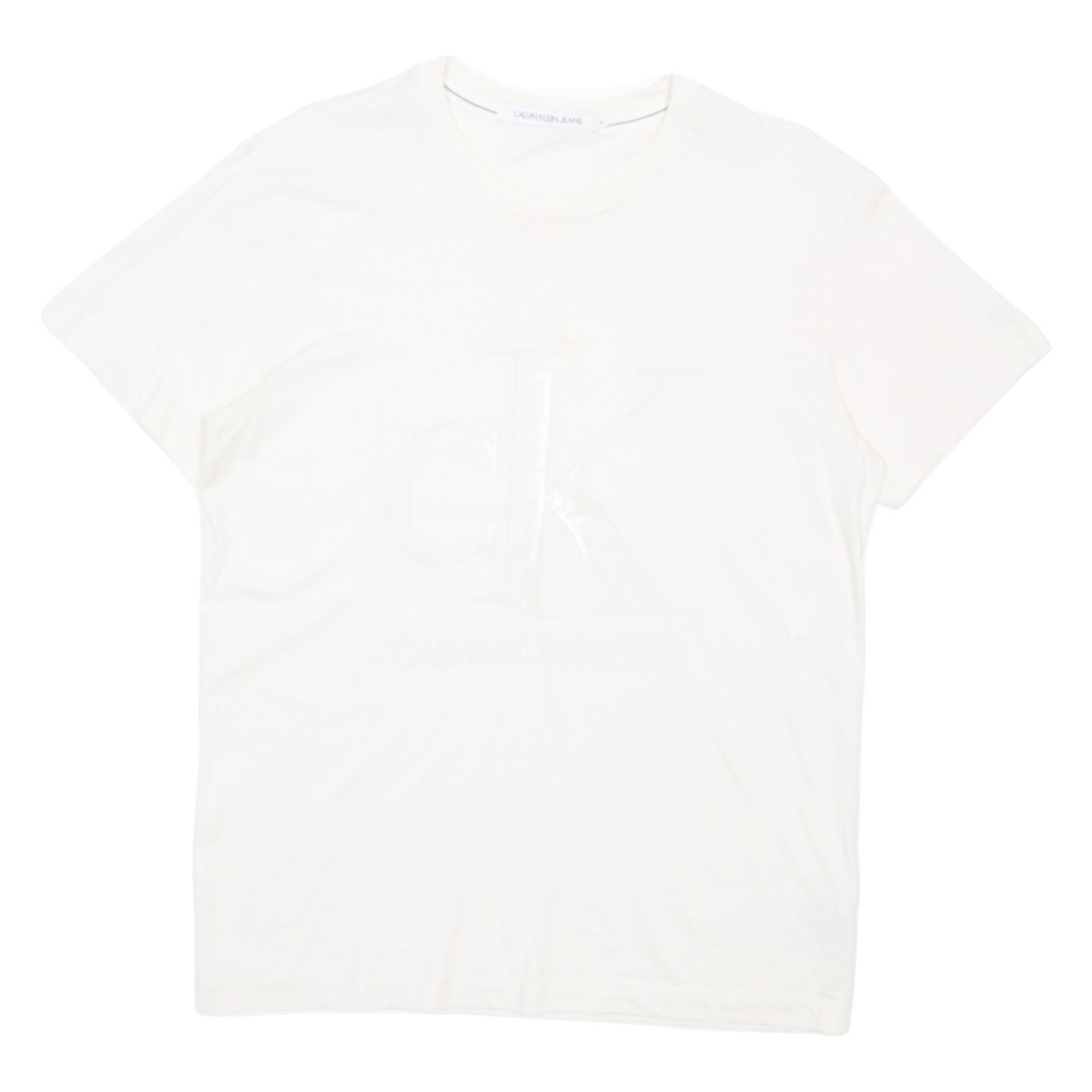 CALVIN KLEIN JEANS Mens T-Shirt Cream M Refurbished - N/A refurbished available on Cerqular