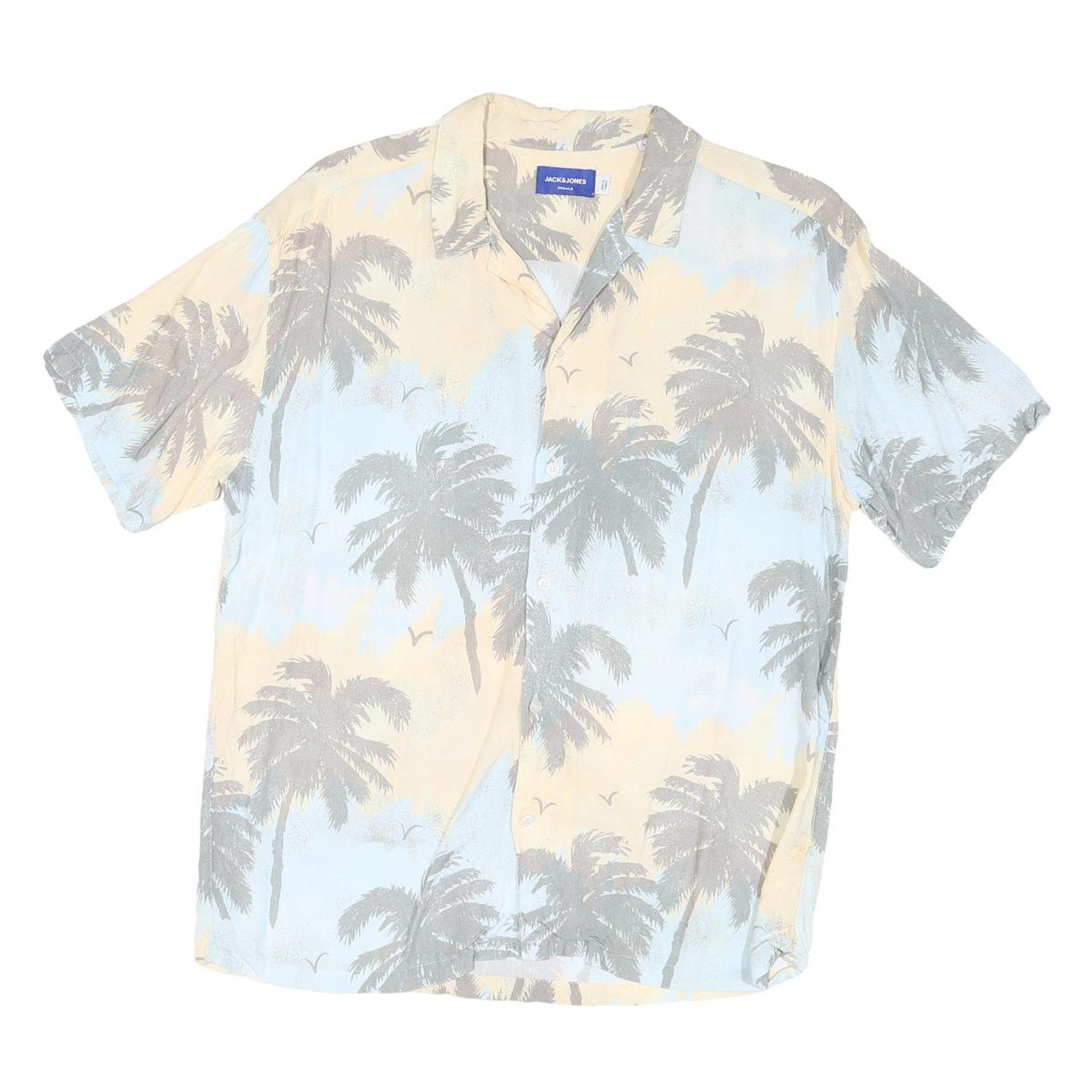 Buy JACK & JONES Mens Blue & Beige Tropical Palm Tree Print Shirt L Summer Casual Refurbished - $20.79 JACK & JONES Mens Blue & Beige Tropical Palm Tree Print Shirt L Summer Casual Refurbished - N/A refurbished available on Cerqular