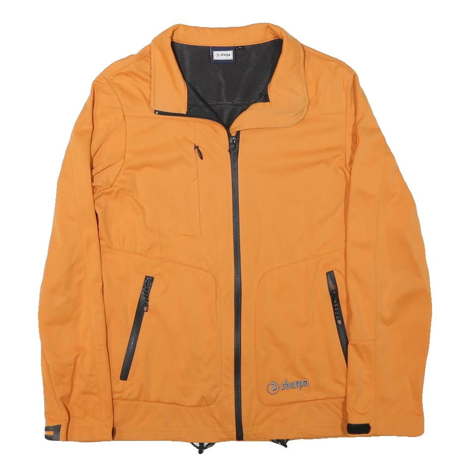 SHERPA Womens Orange Jacket L Polyester Blend Plain Zip Outdoor Casual Refurbished - N/A refurbished available on Cerqular
