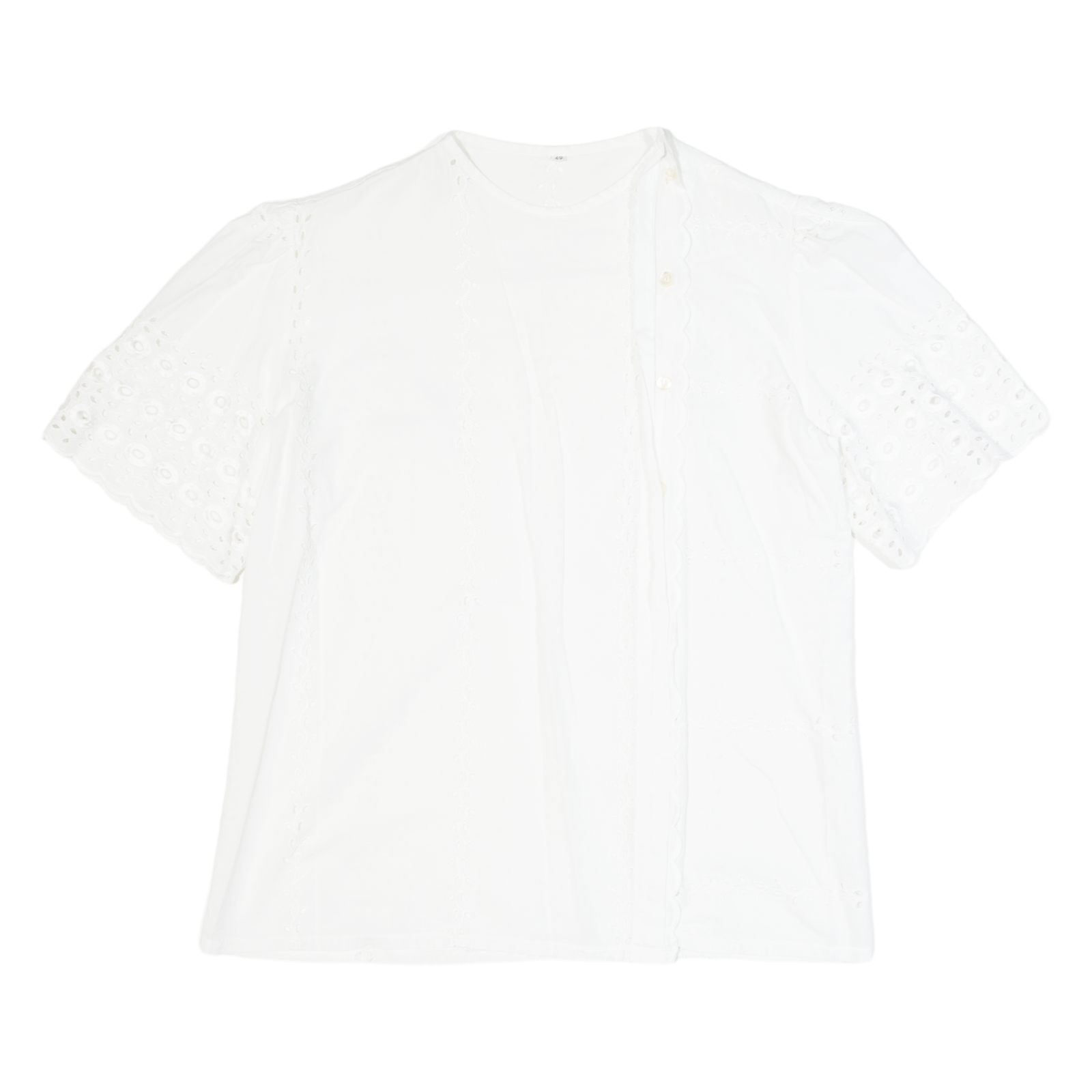 Womens Printed Blouse White Floral M Refurbished - N/A refurbished available on Cerqular