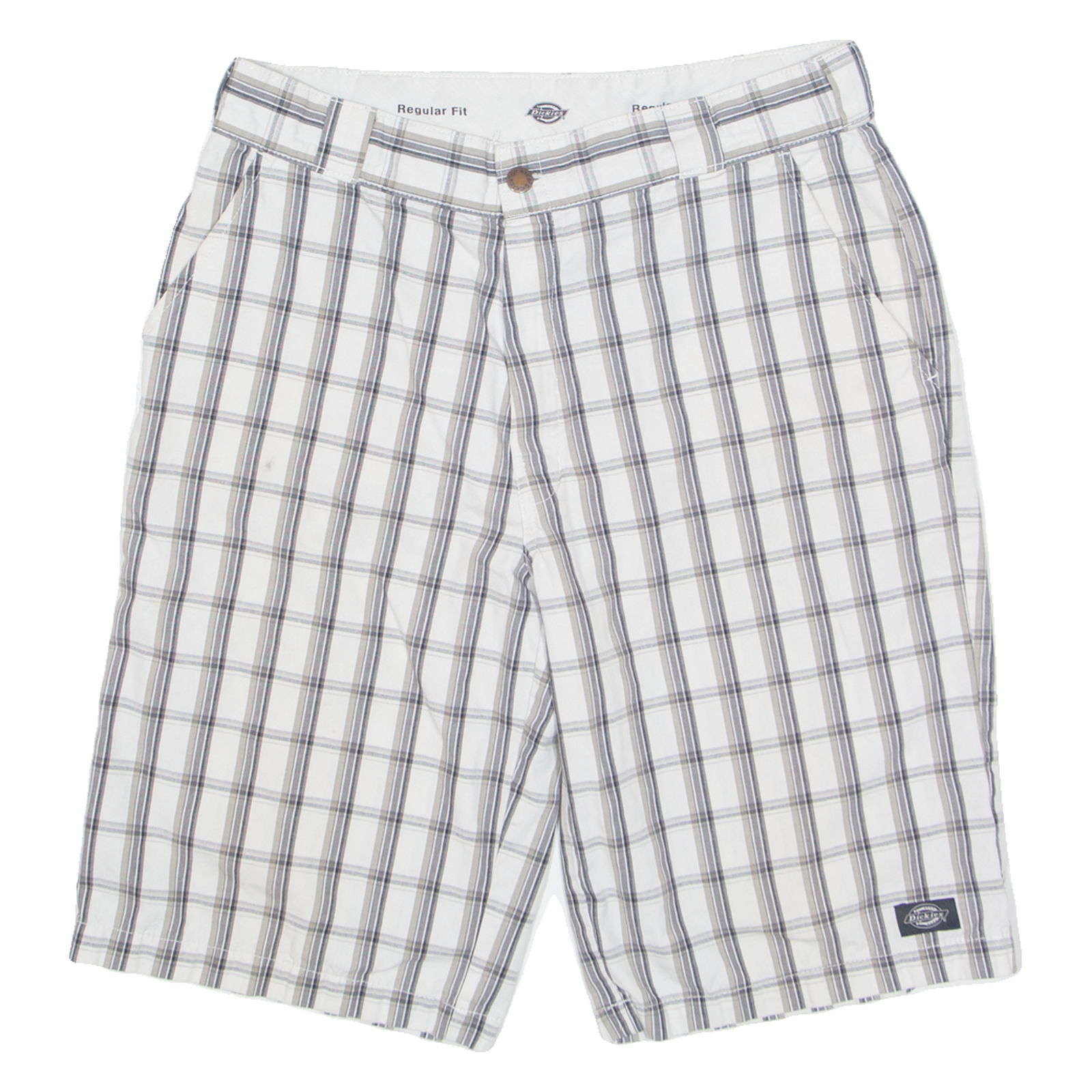 DICKIES Mens Workwear Shorts Black Check M W32 Refurbished - N/A refurbished available on Cerqular