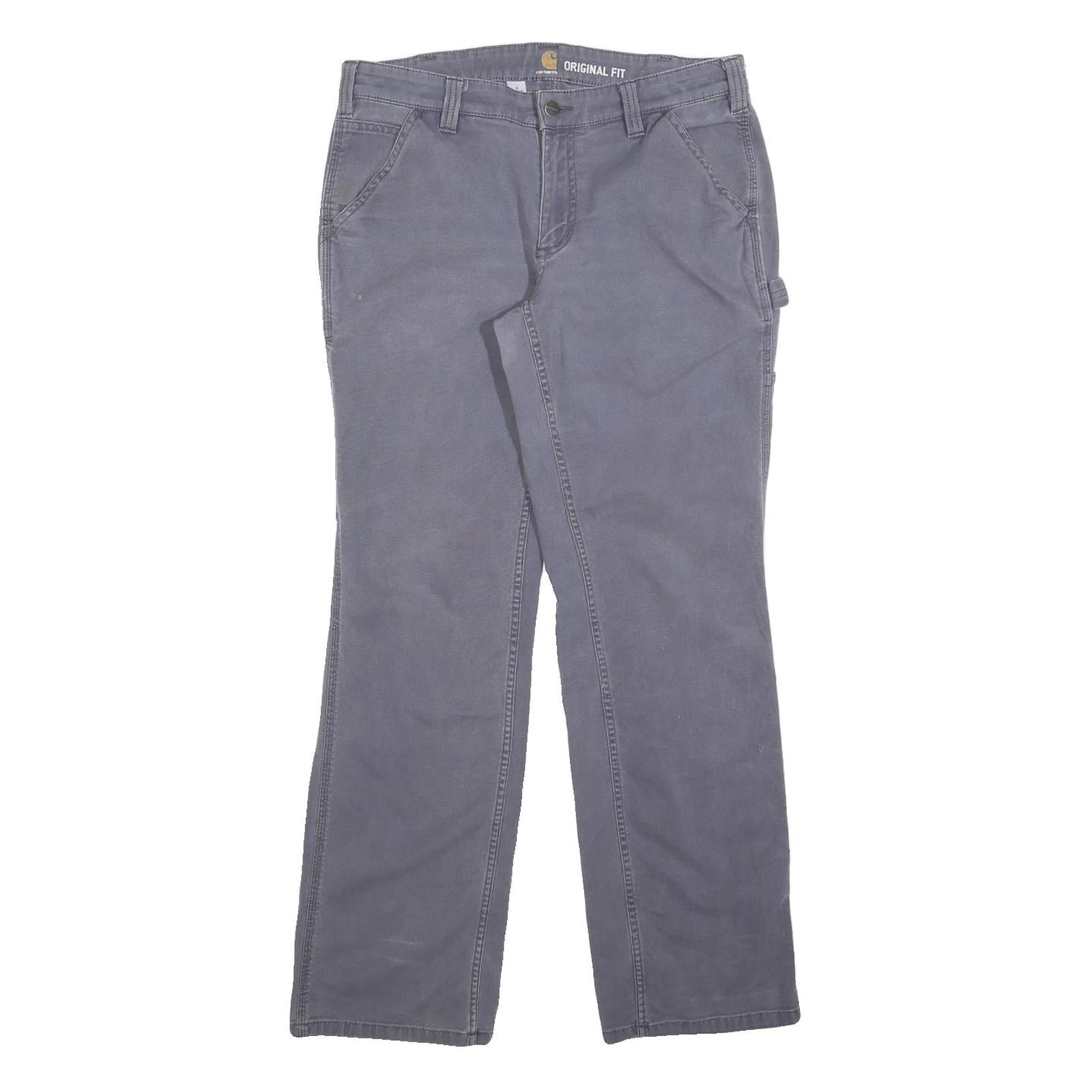 CARHARTT Womens Cotton Blend Regular Fit Purple Trousers W30 L30 Workwear Zip Refurbished - N/A refurbished available on Cerqular