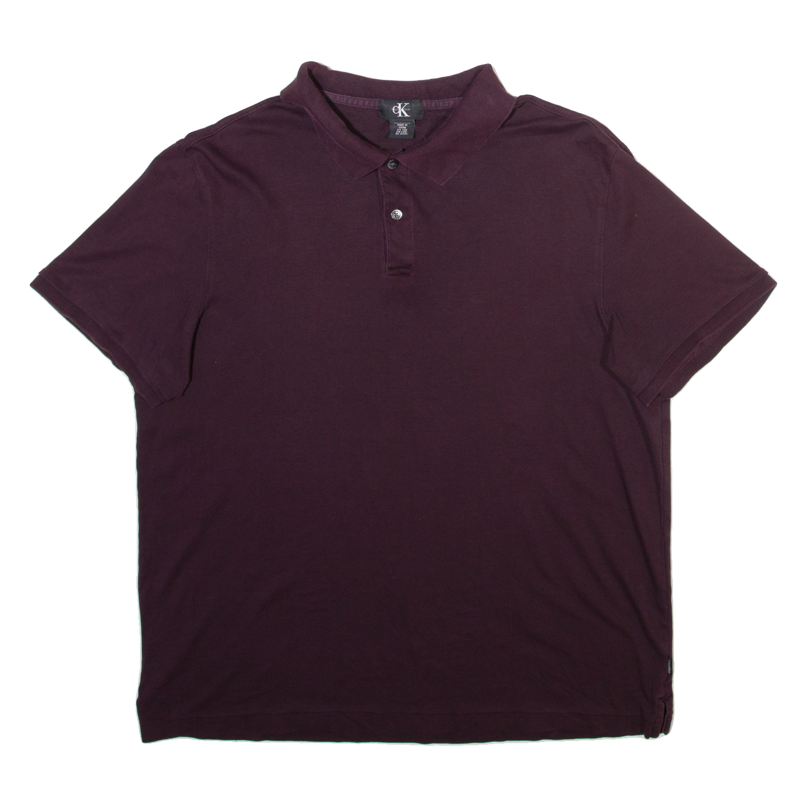 CALVIN KLEIN Mens Polo Shirt Maroon L Refurbished - N/A refurbished available on Cerqular