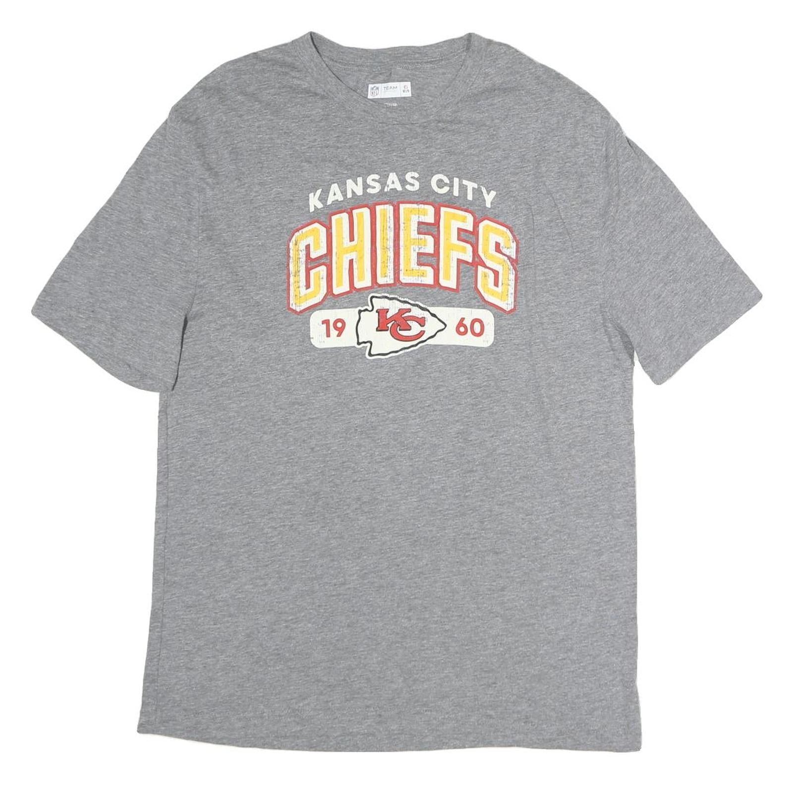 Buy NFL Mens Grey Kansas City Chiefs Graphic T-Shirt M Short Sleeve Crew Neck Refurbished - $22.09 NFL Mens Grey Kansas City Chiefs Graphic T-Shirt M Short Sleeve Crew Neck Refurbished - N/A refurbished available on Cerqular