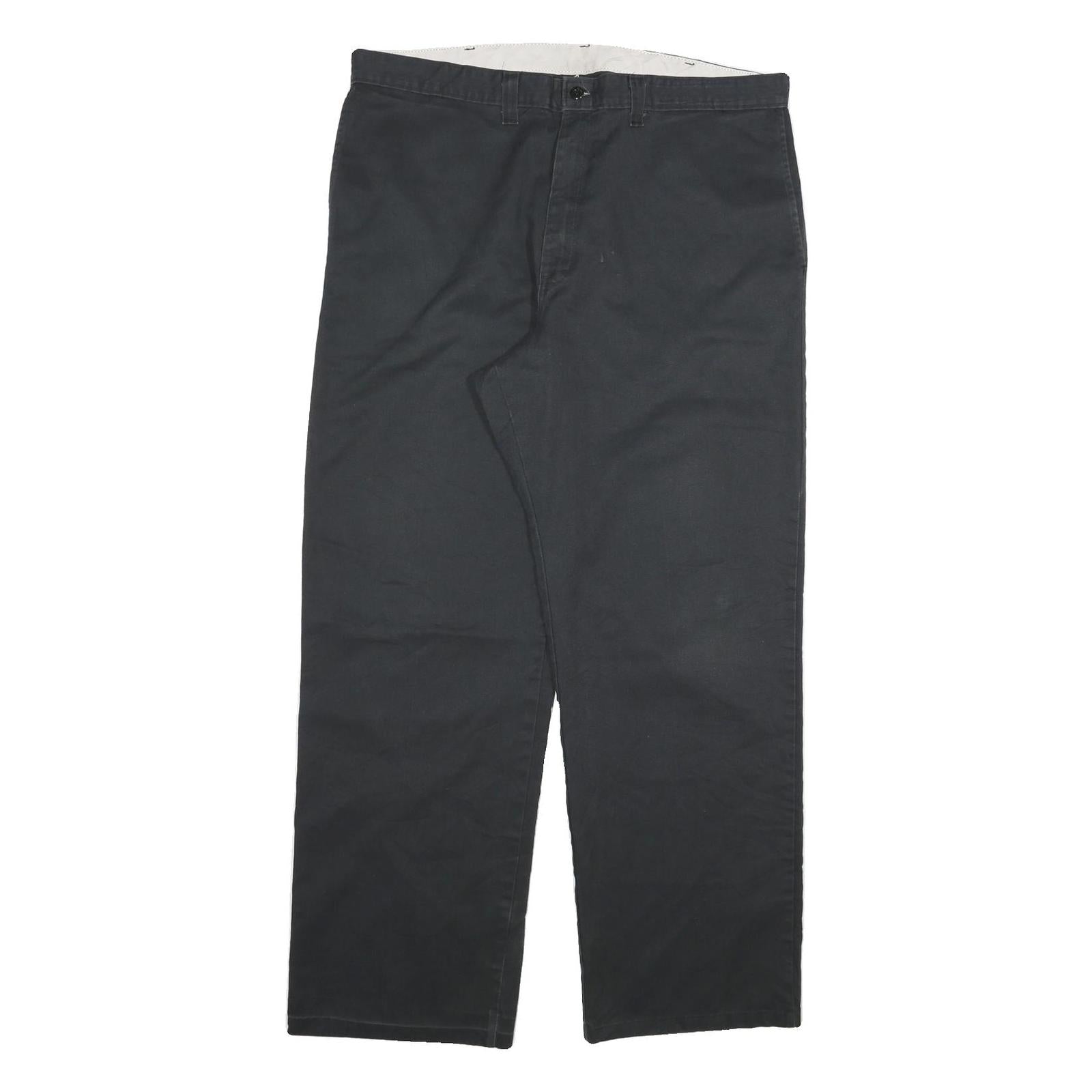 DICKIES Mens Cotton Blend Black Regular Straight Trousers W38 L32 Workwear Refurbished - N/A refurbished available on Cerqular