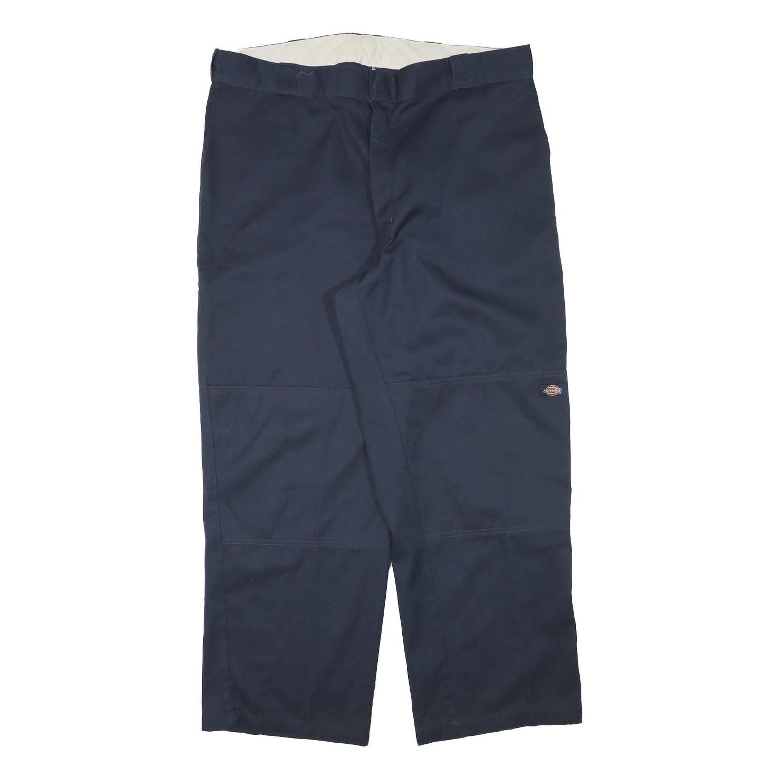 DICKIES Mens Cotton Blend Navy Loose Straight Trousers W40 L29 Workwear Zip Refurbished - N/A refurbished available on Cerqular