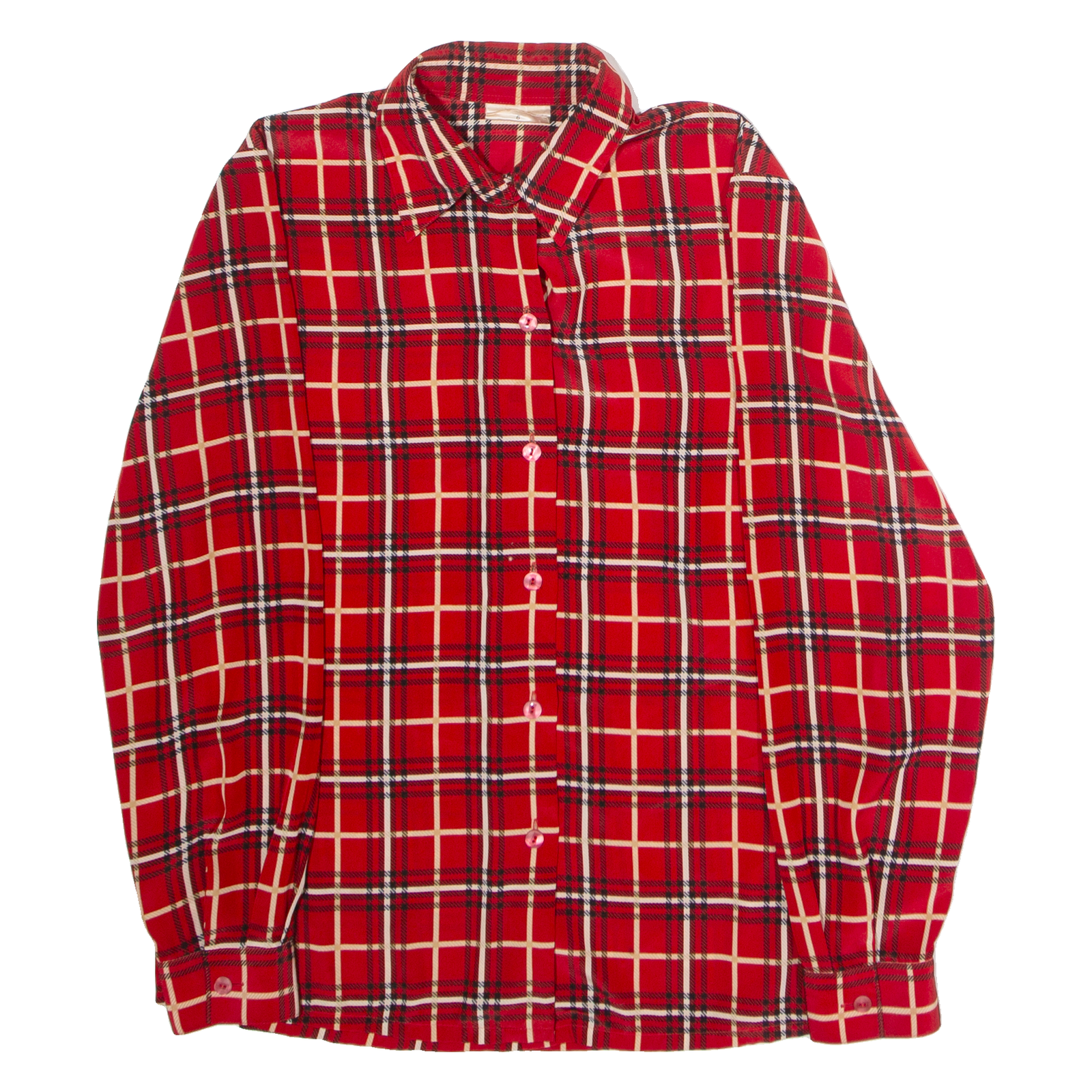 SOMMERMANN Womens Shirt Red Check Long Sleeve UK 14 Refurbished - N/A refurbished available on Cerqular