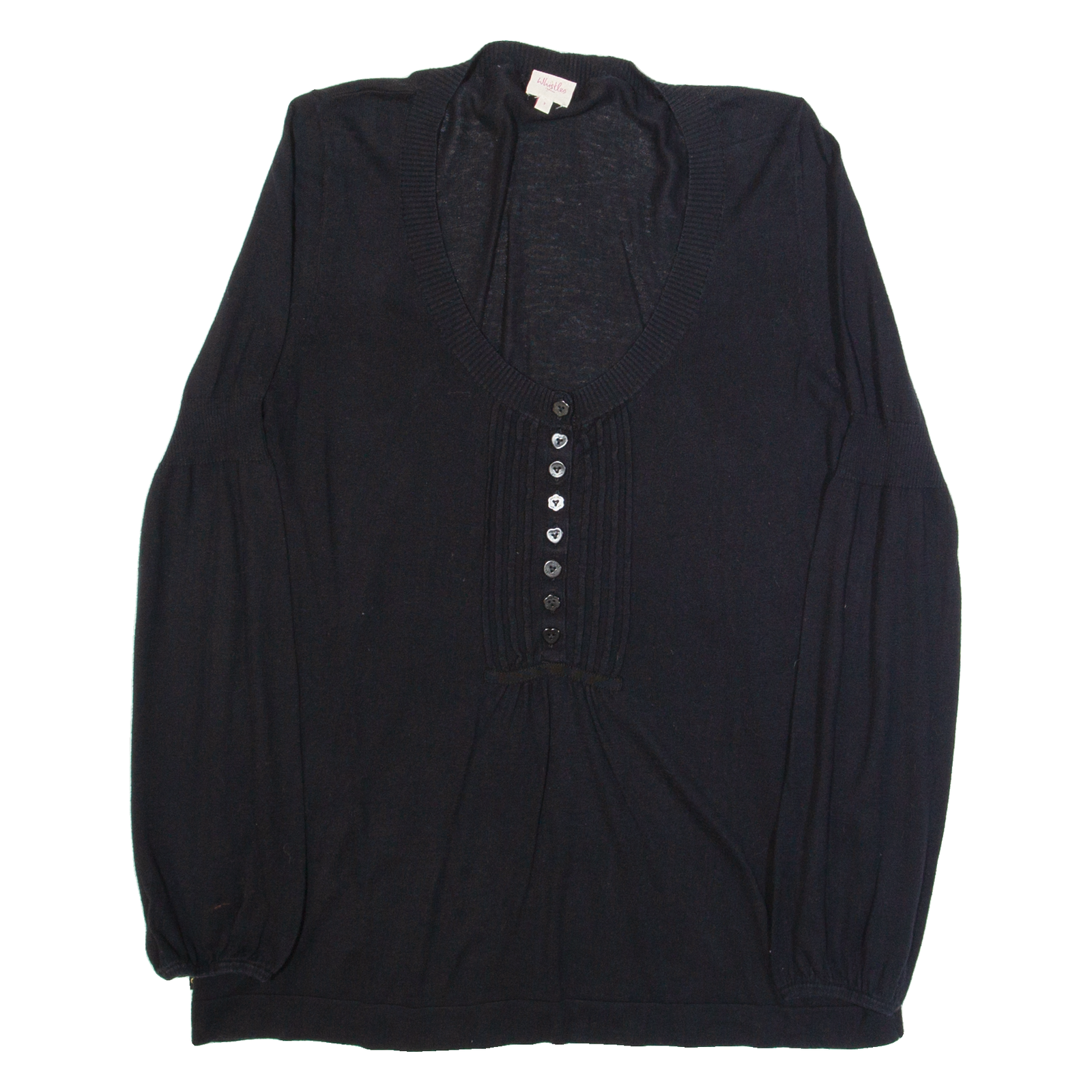 WHISTLES Womens Jumper Black Tight Knit L Refurbished - N/A refurbished available on Cerqular
