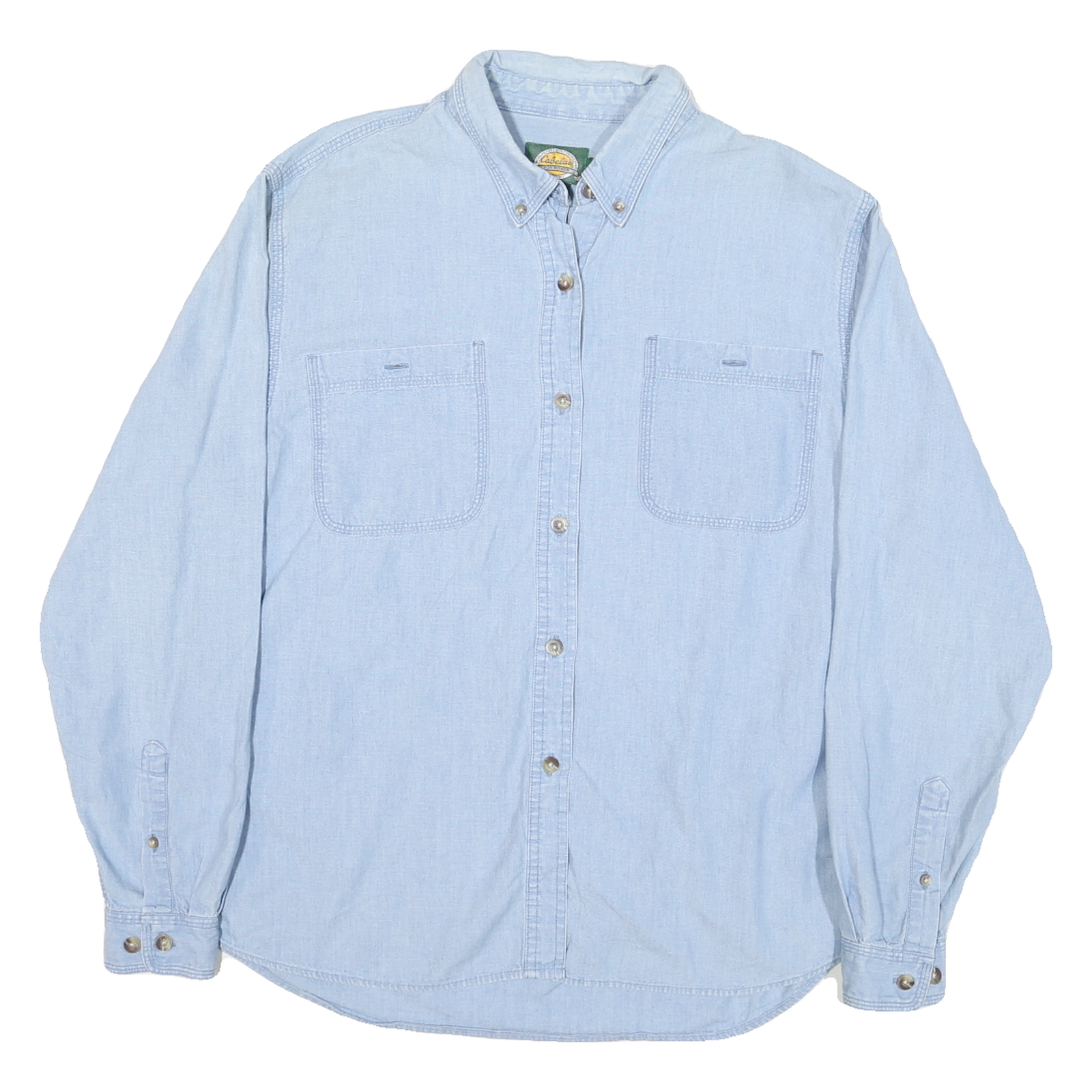 Buy CABELAS Womens Blue Denim Shirt Long Sleeve Button L Casual Cotton Blend Refurbished - $23.39 CABELAS Womens Blue Denim Shirt Long Sleeve Button L Casual Cotton Blend Refurbished - N/A refurbished available on Cerqular