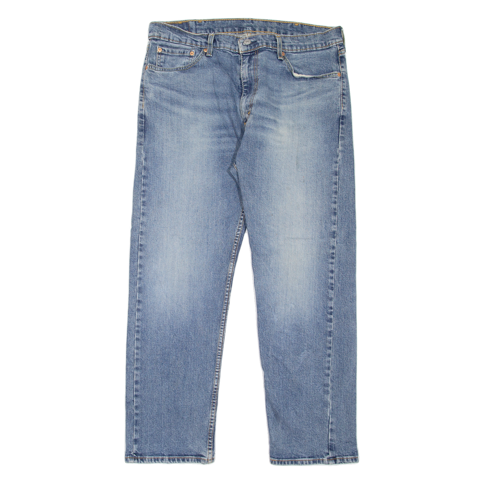 LEVI'S 505 Jeans Mens Blue Regular Straight Stone Wash W38 L30 Refurbished - N/A refurbished available on Cerqular