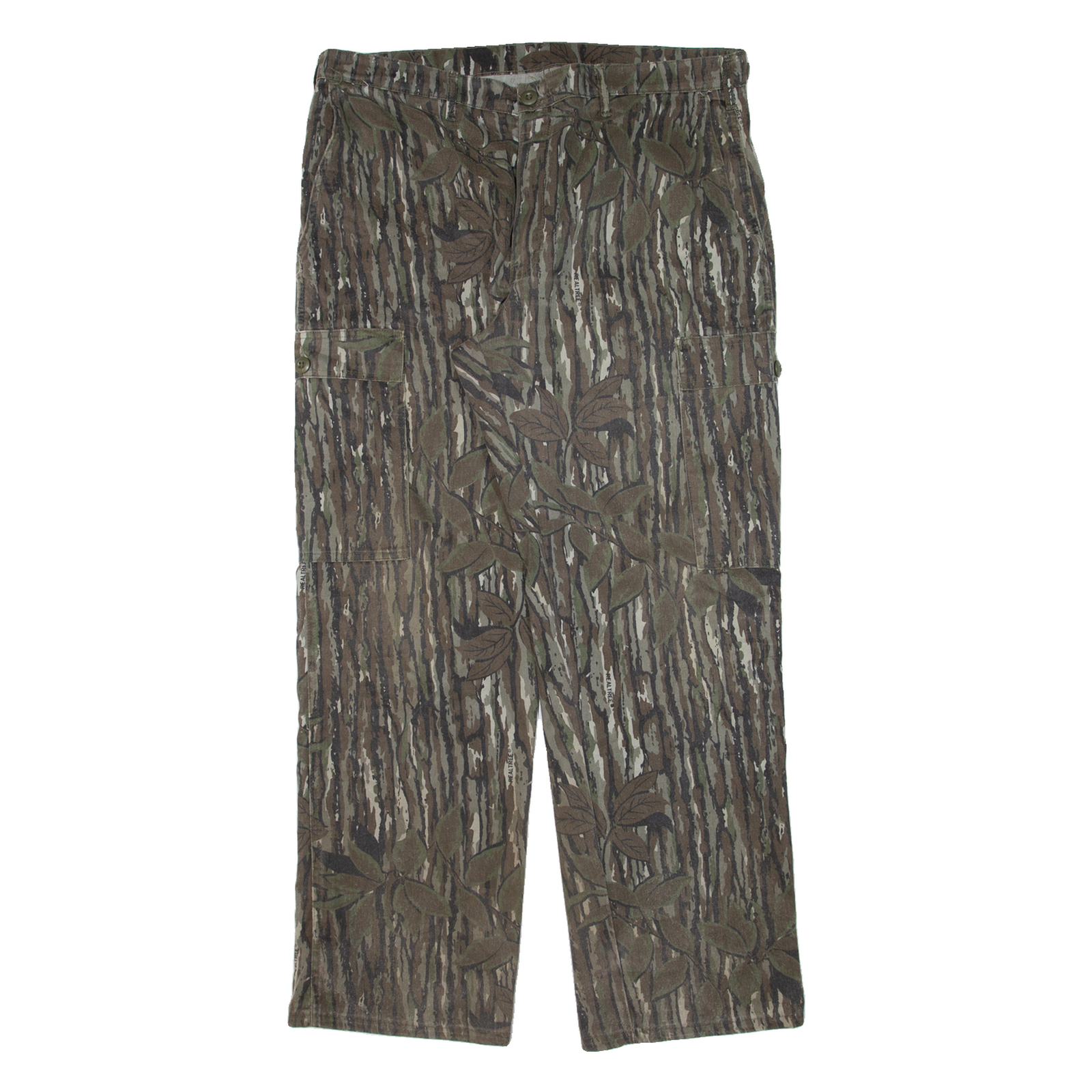 Realtree Woodland Camo Cargo Mens Trousers Green Relaxed Straight W38 L31 Refurbished - N/A refurbished available on Cerqular