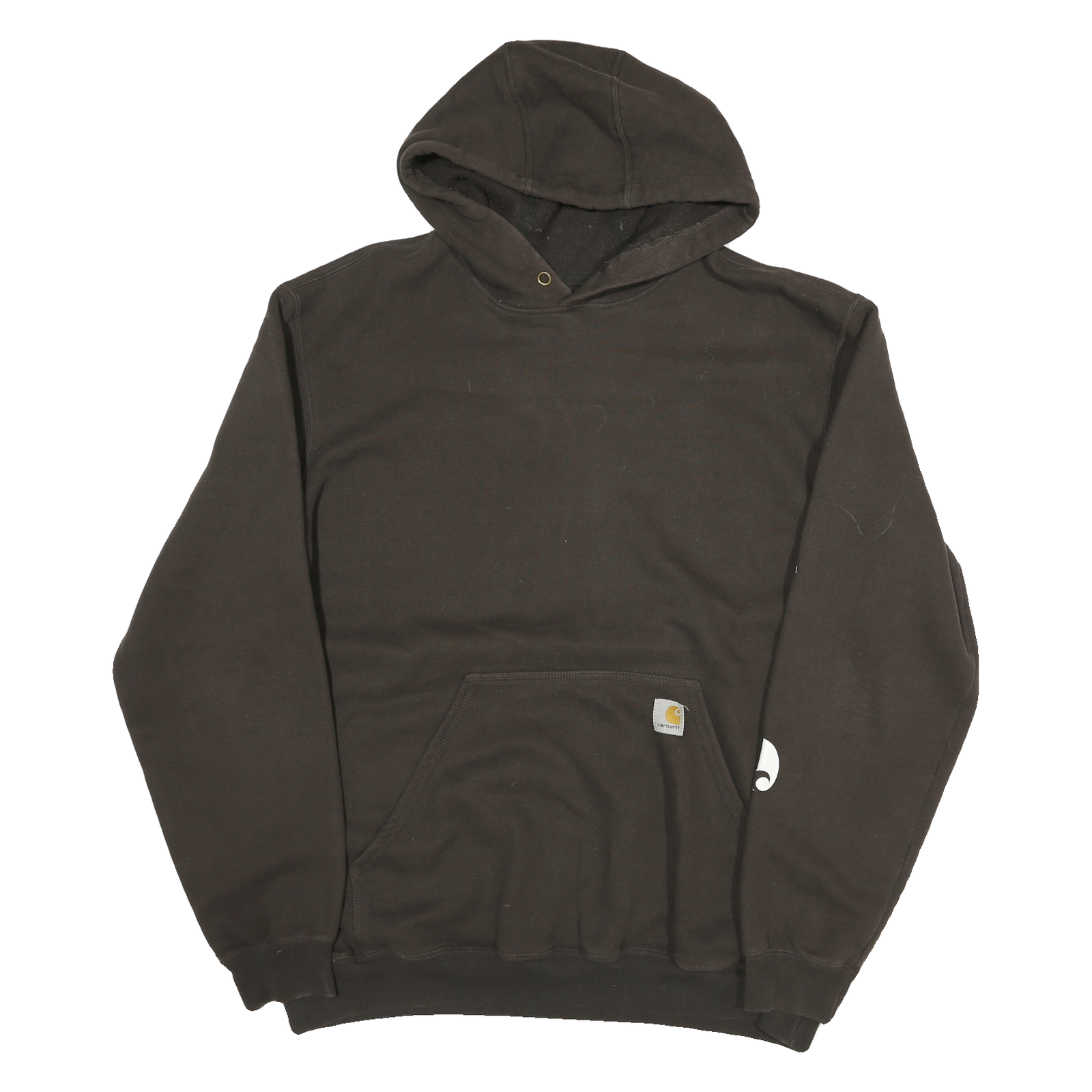 CARHARTT Mens Black Hoodie L Cotton Blend Pullover Logo Sleeve Print Refurbished - N/A refurbished available on Cerqular