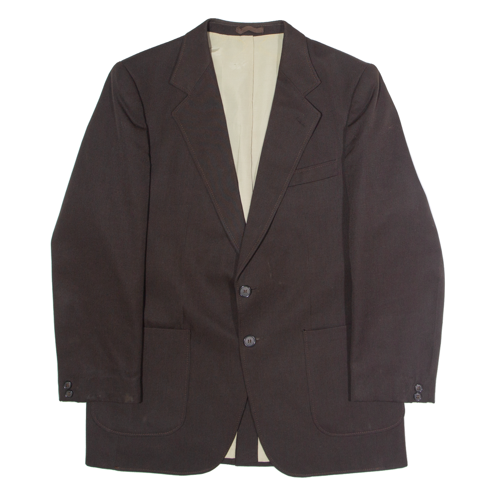 COMFORT WORSTED Mens Blazer Jacket Brown Wool L Refurbished - N/A refurbished available on Cerqular
