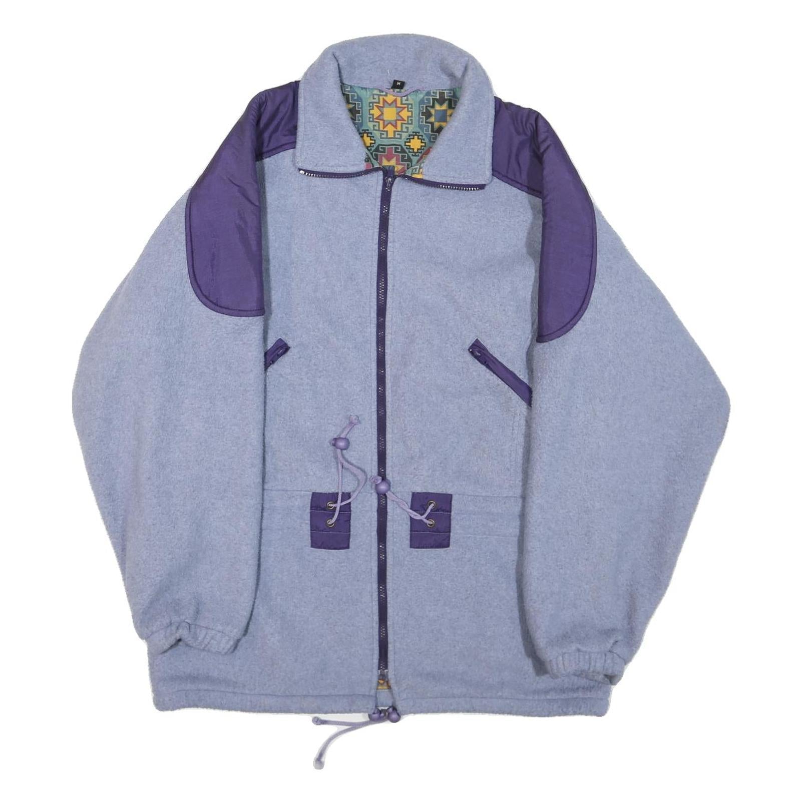 SUN-SET SPORTSWEAR Mens Blue & Purple Zip Jacket M Polyester Fleece Soft Warm Refurbished - N/A refurbished available on Cerqular