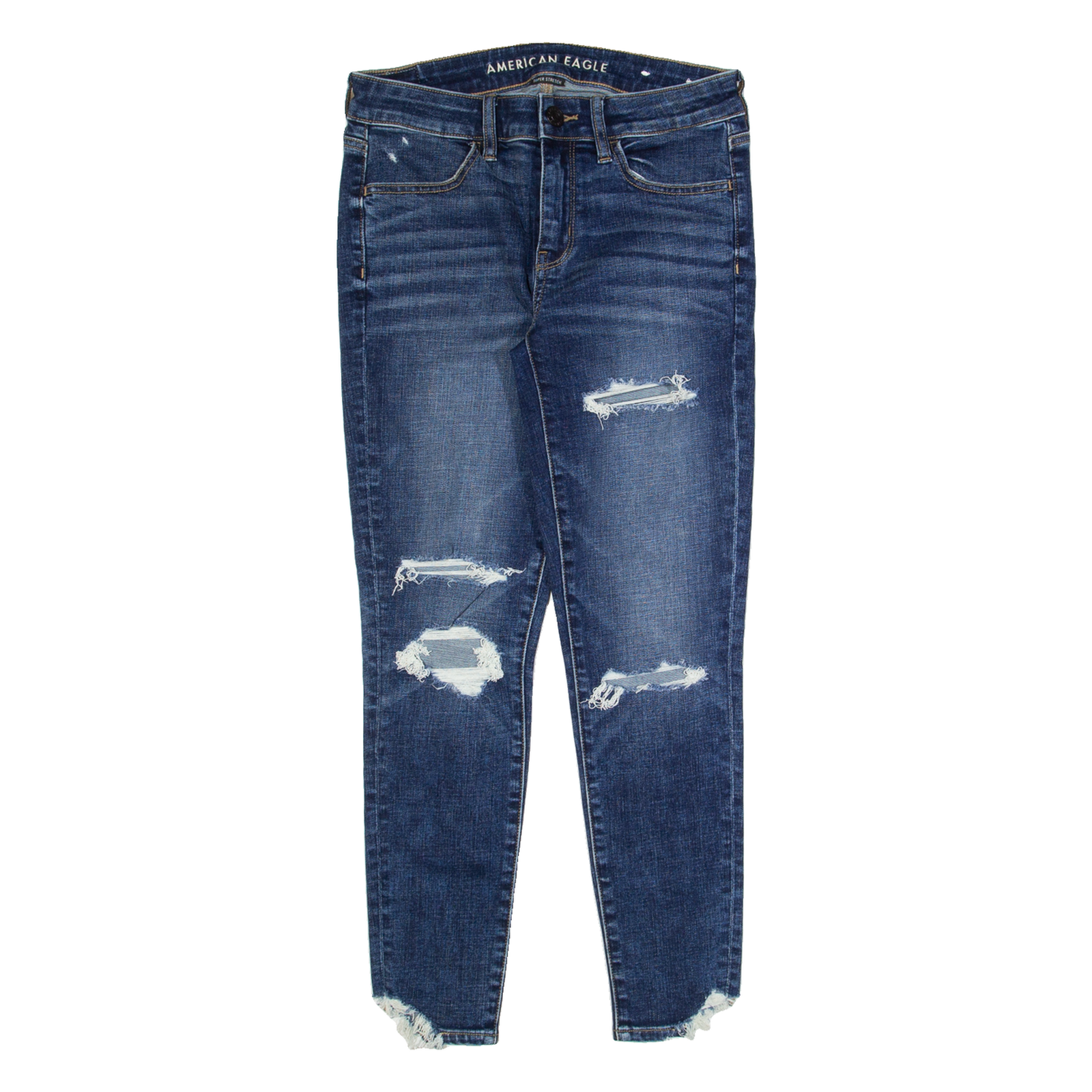 AMERICAN EAGLE Distressed Womens Jeans Blue Slim Skinny Stone Wash W28 L26 Refurbished - N/A refurbished available on Cerqular