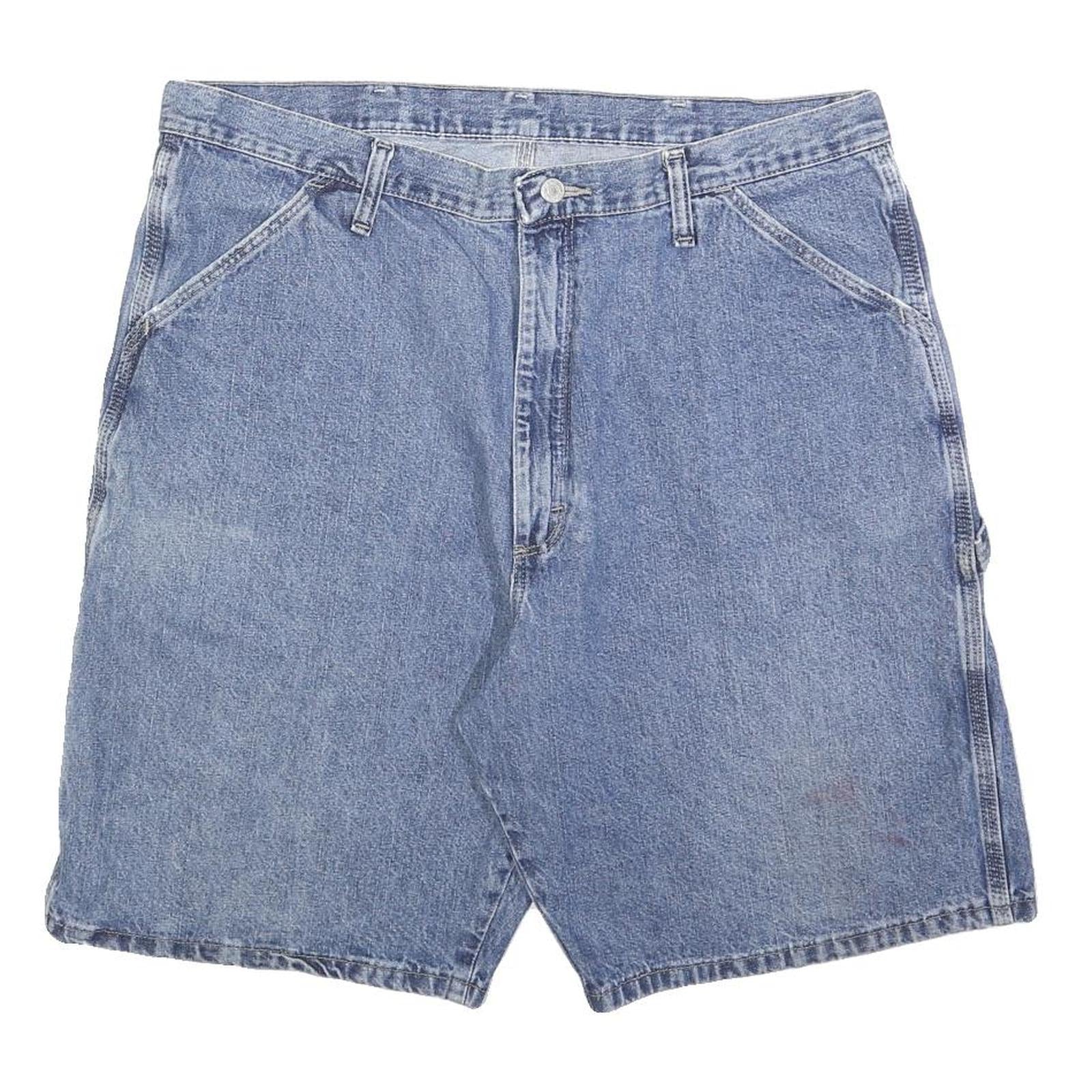 WRANGLER Mens Denim Blue Casual Shorts XL W38 Cotton Blend Comfortable Fit Refurbished - N/A refurbished available on Cerqular