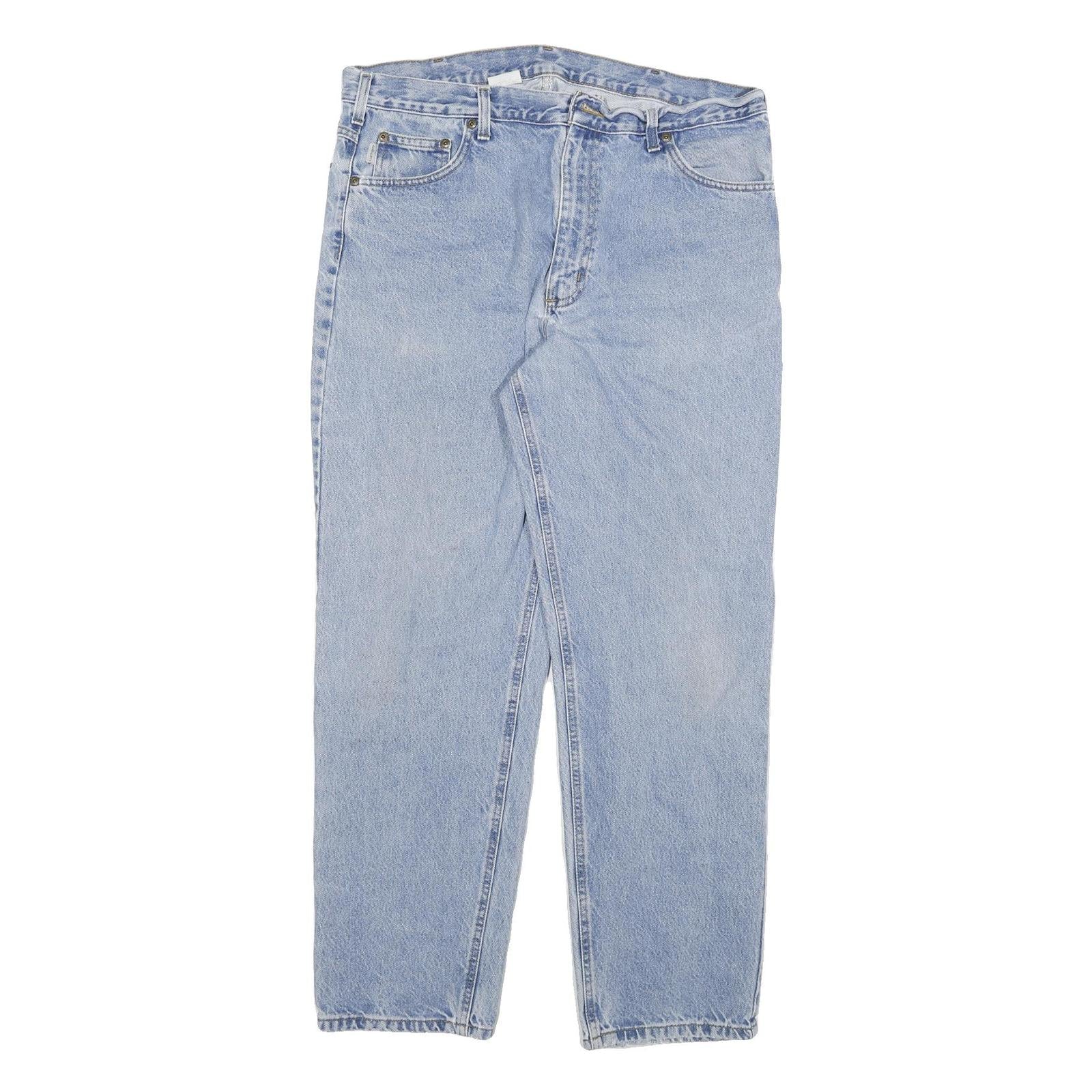 CARHARTT Mens Jeans Blue Relaxed Straight Denim Light W36 L30 Casual Workwear Refurbished - N/A refurbished available on Cerqular