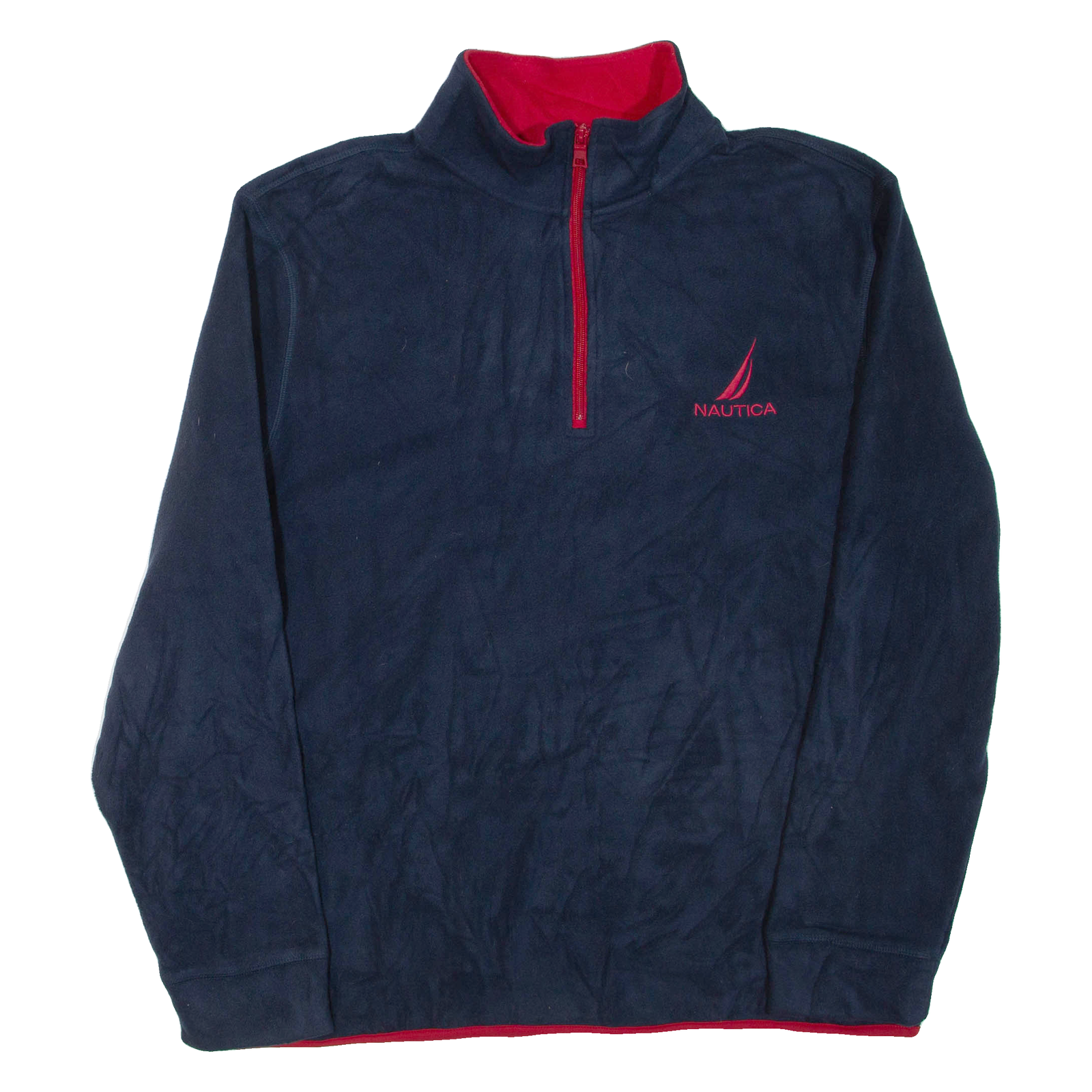 NAUTICA 1/4 Zip Mens Fleece Jacket Blue XL Refurbished - N/A refurbished available on Cerqular