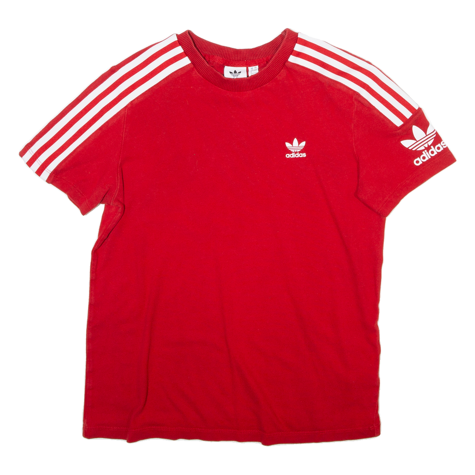 ADIDAS ORIGINALS Womens T-Shirt Red UK 8 Refurbished - N/A refurbished available on Cerqular